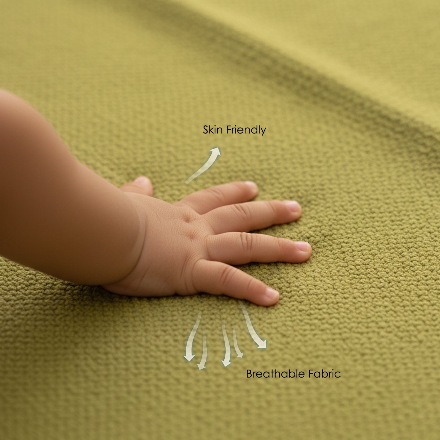 Baby Moo Plain Changeable Dry Sheet Water-resistant Bed Protector - Olive Green