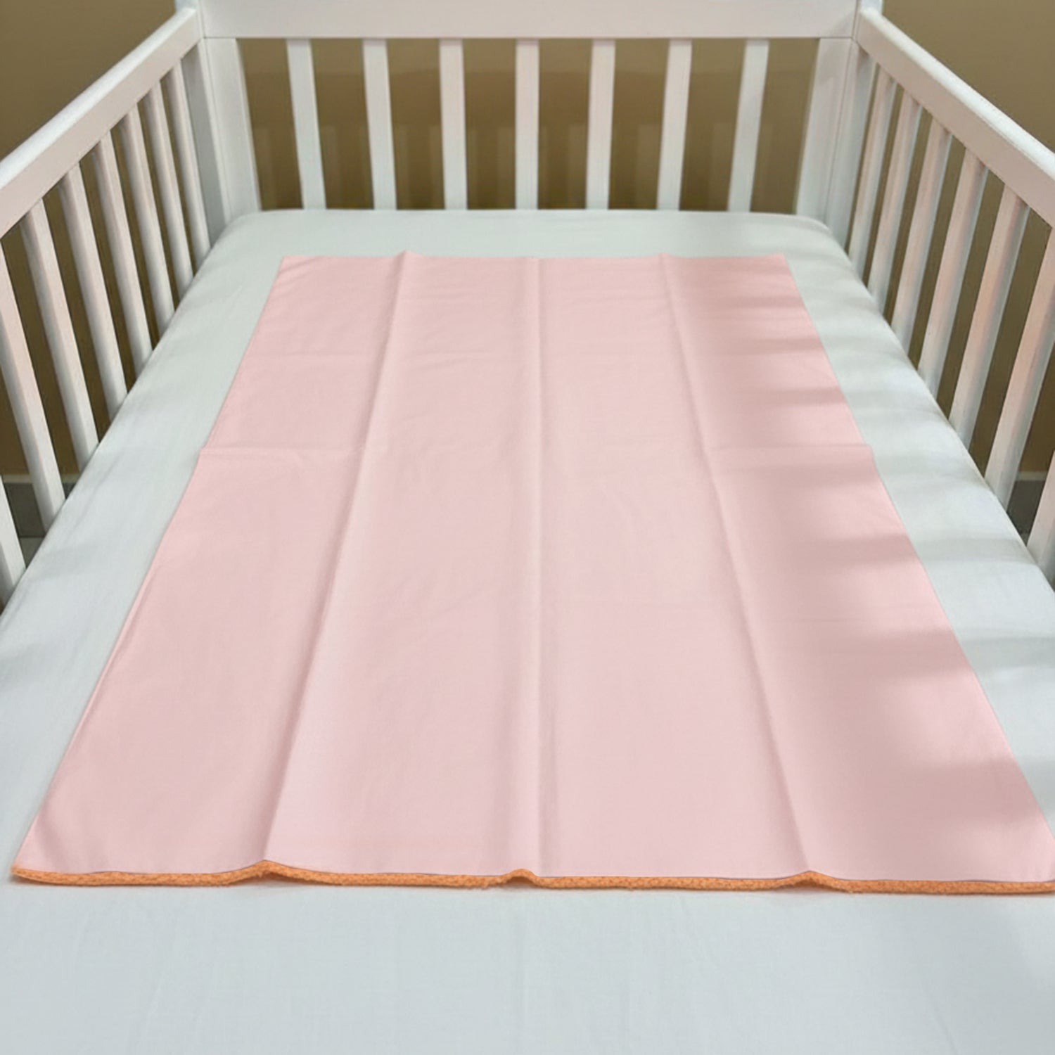 Baby Moo Plain Changeable Dry Sheet Water-resistant Bed Protector - Orange