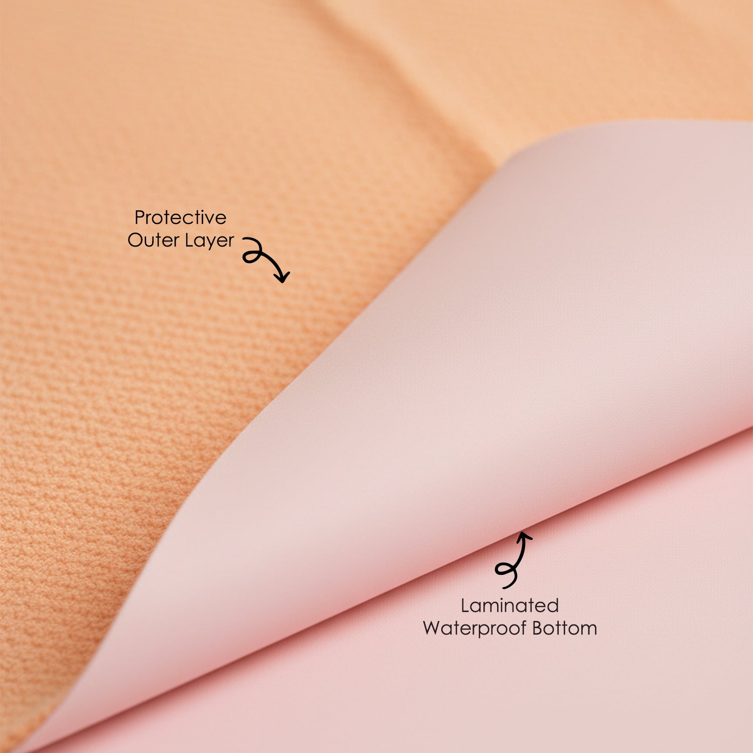 Baby Moo Plain Changeable Dry Sheet Water-resistant Bed Protector - Orange