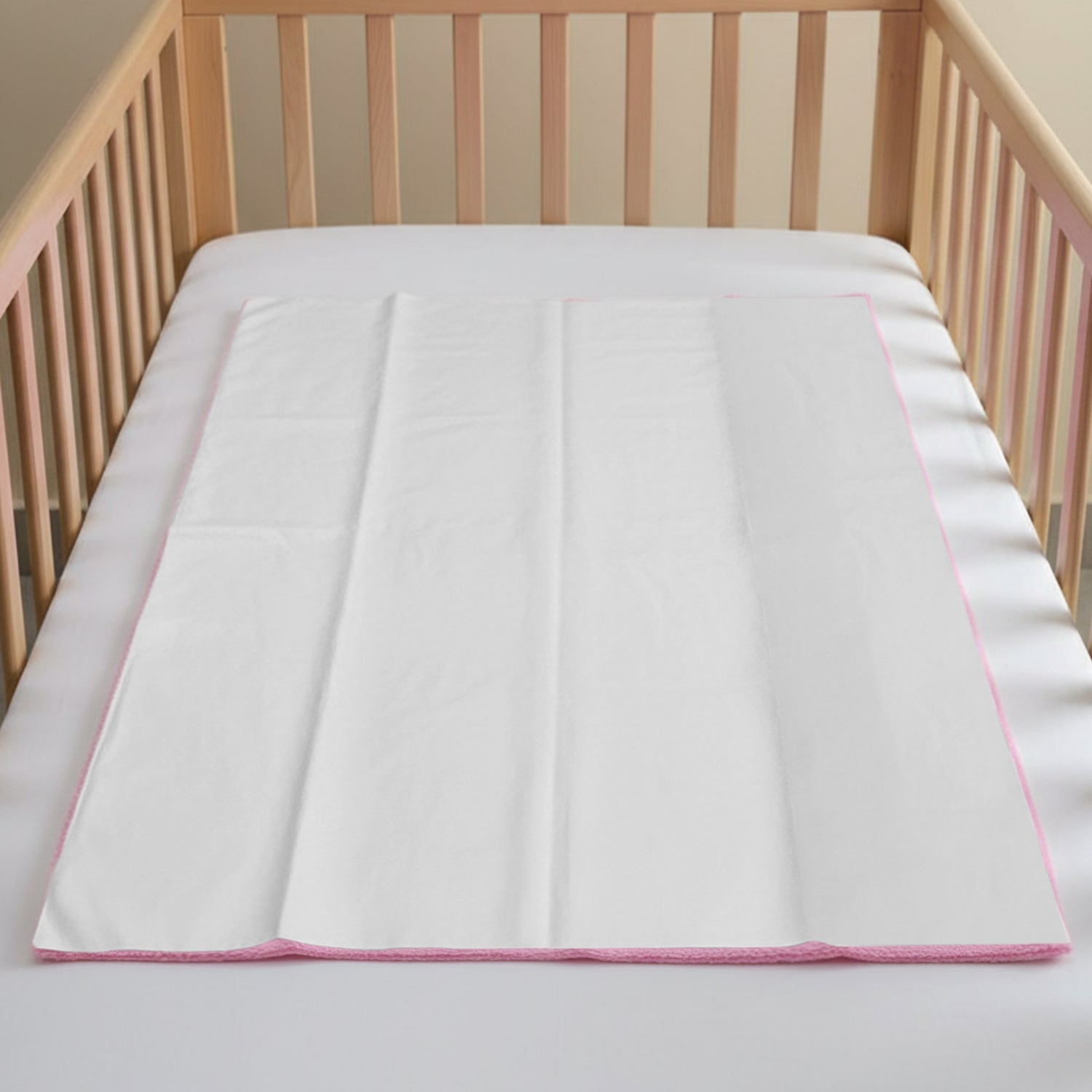 Baby Moo Plain Changeable Dry Sheet Water-resistant Bed Protector - Pink