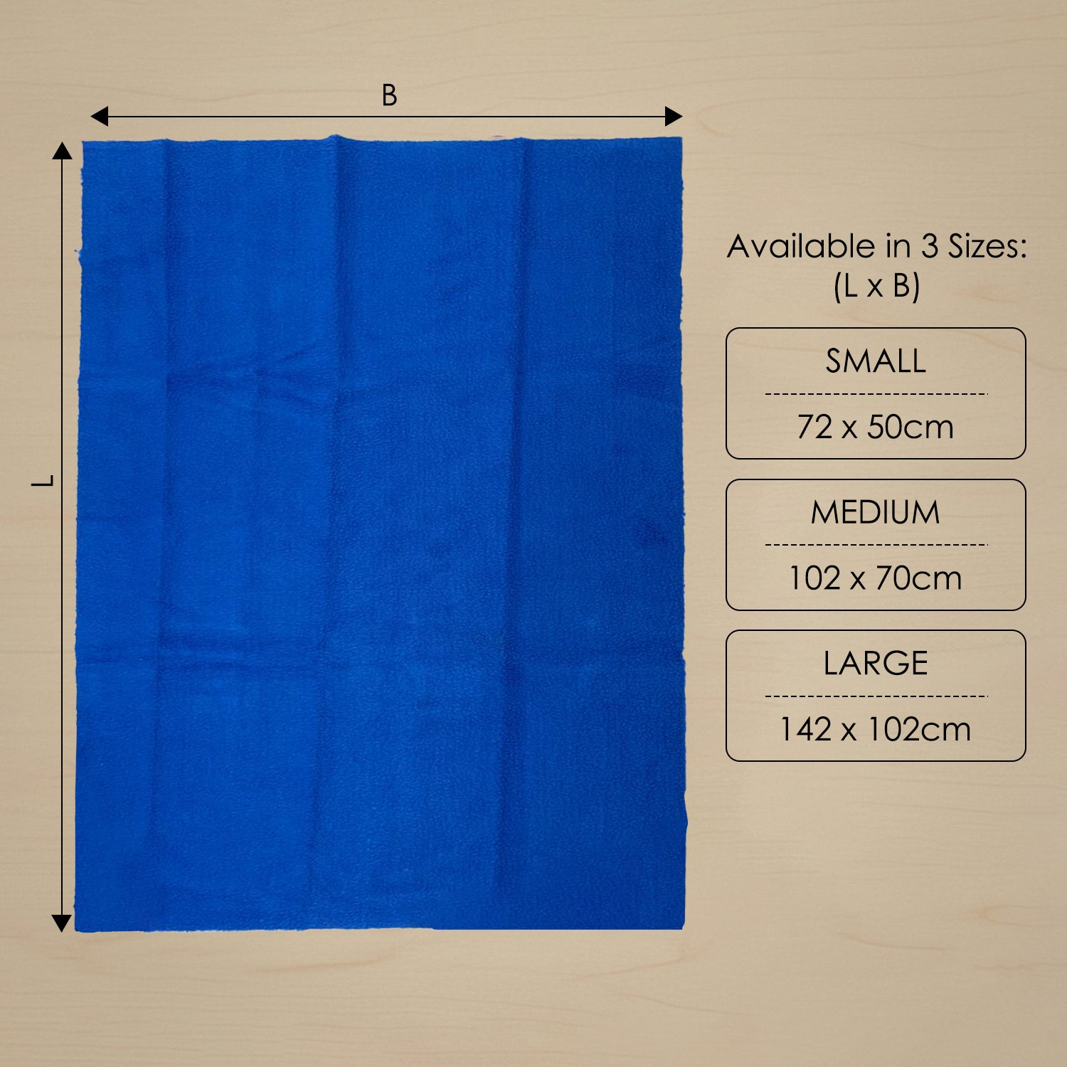 Baby Moo Plain Changeable Dry Sheet Water-resistant Bed Protector - Royal Blue