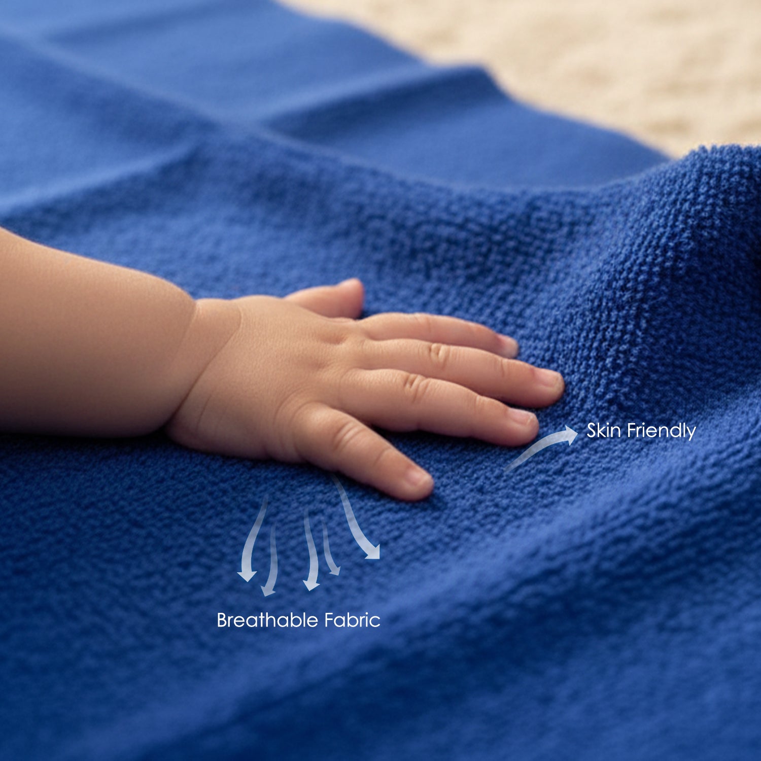 Baby Moo Plain Changeable Dry Sheet Water-resistant Bed Protector - Royal Blue