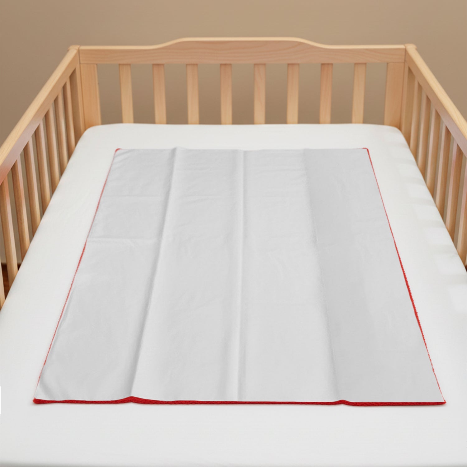 Baby Moo Plain Changeable Dry Sheet Water-resistant Bed Protector - Red