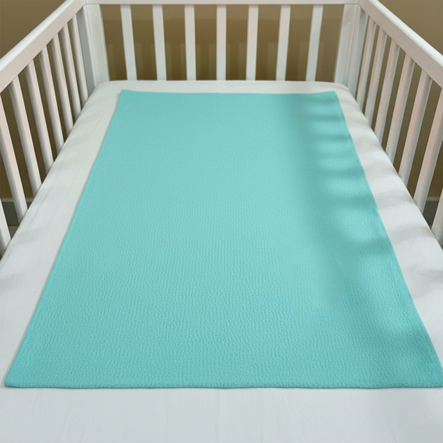 Baby Moo Plain Changeable Dry Sheet Water-resistant Bed Protector - Sea Green