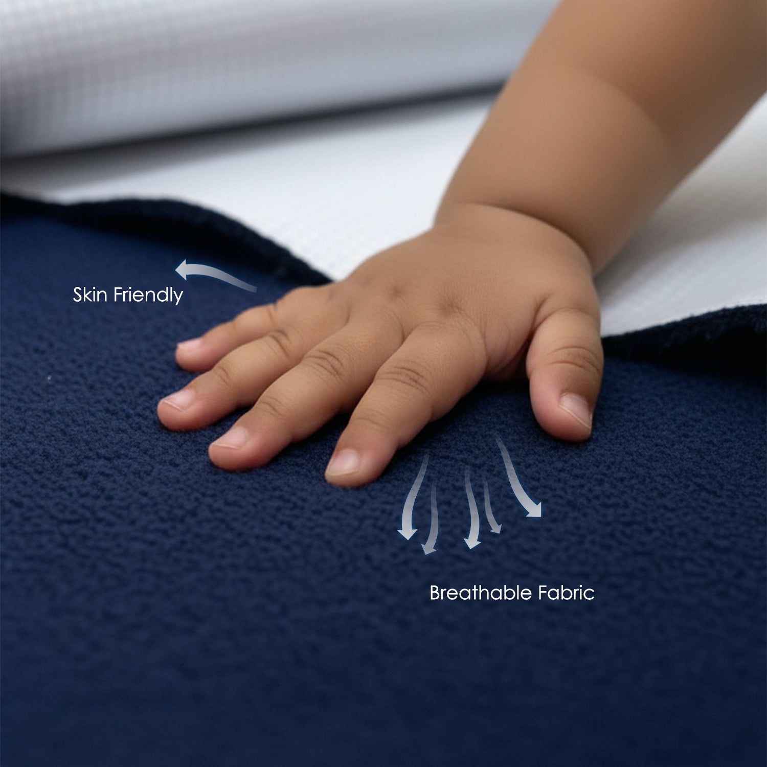Baby Moo Plain Changeable Dry Sheet Water-resistant Bed Protector Pack Of 2 - Sea Green, Navy Blue