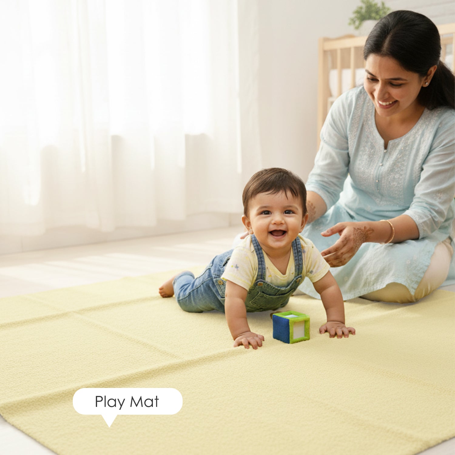 Baby Moo Plain Changeable Dry Sheet Water-resistant Bed Protector Pack Of 2 - Yellow, Brown