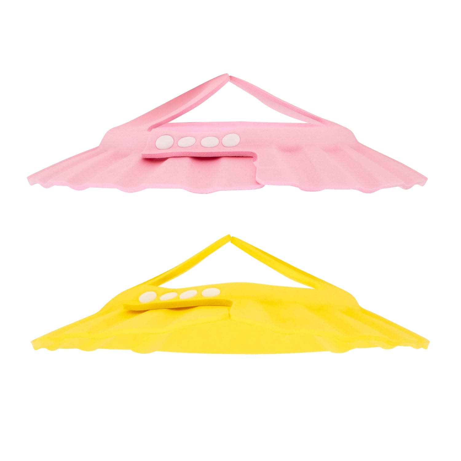 Baby Moo No Tears Safe Adjustable Bathing Shower Cap Pack of 2 - Yellow, Pink