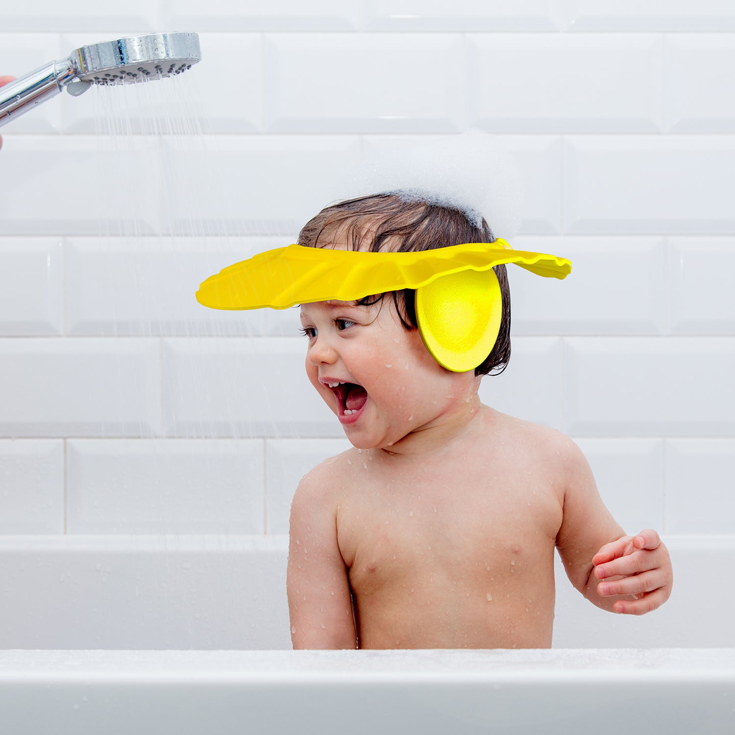 Baby Moo No Tears Safe Adjustable Bathing Shower Cap - Yellow