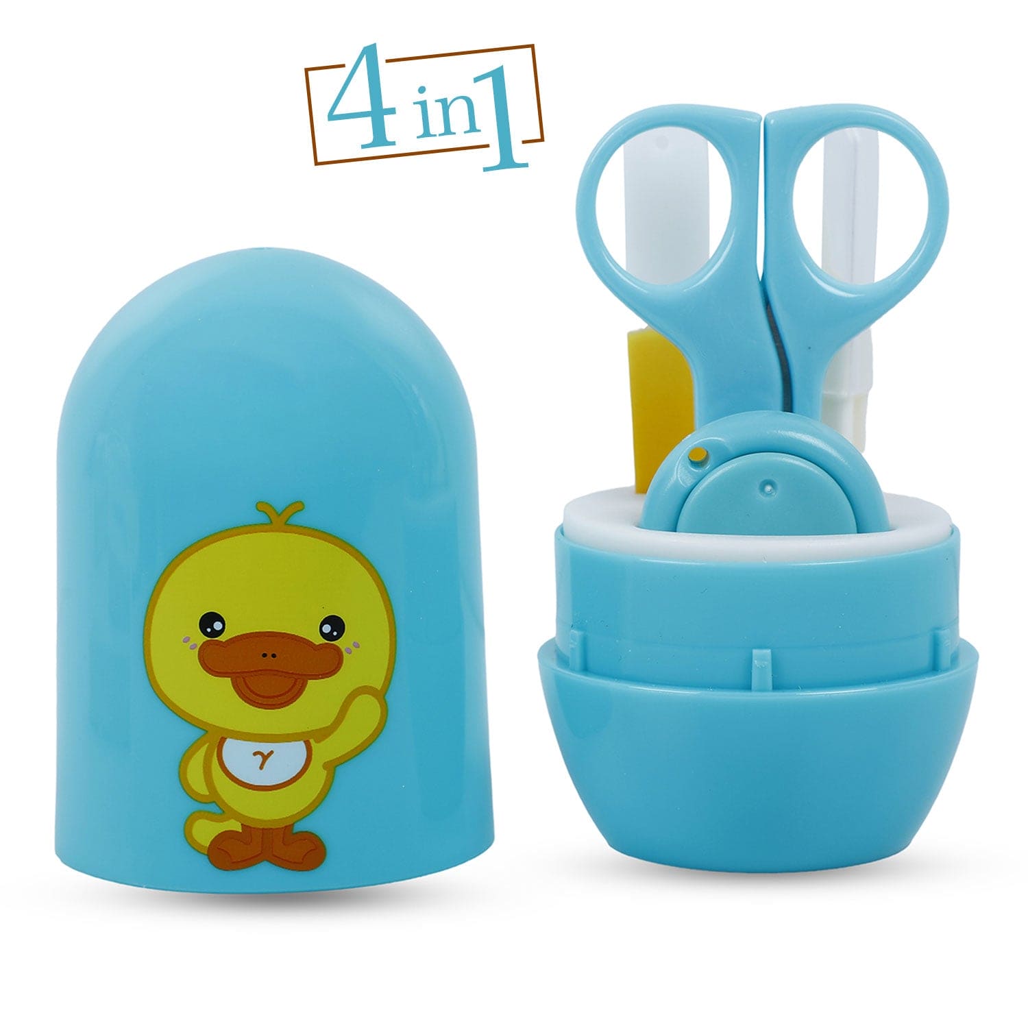 Baby Moo Quacking Ducky Gentle Manicure & Pedicure Infant Toddler Nail Clipper Set - Turquoise