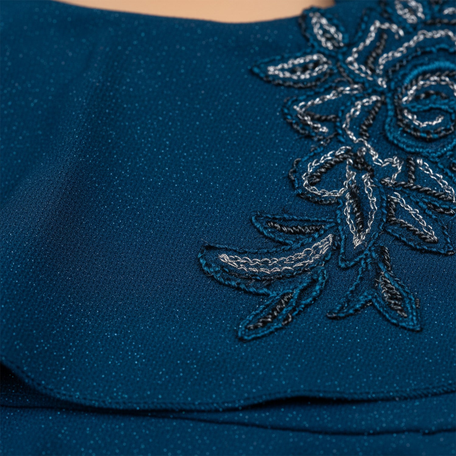 Baby Moo Off Shoulder Sleeves Fit and Flare Party Off Shoulder  Dress - Blue