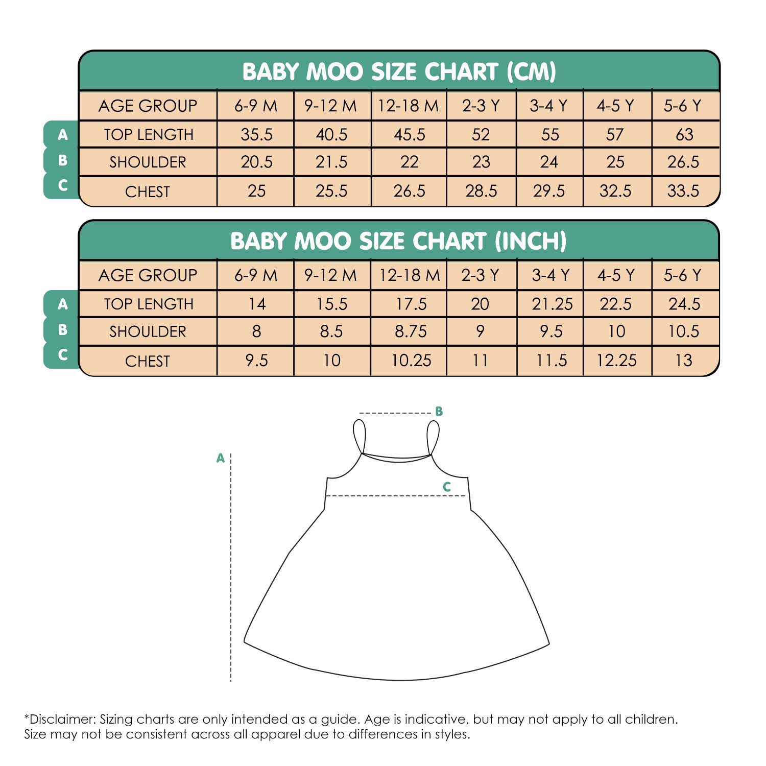 Baby Moo Poppy Print Cotton Ethnic Dress  - Sea Green