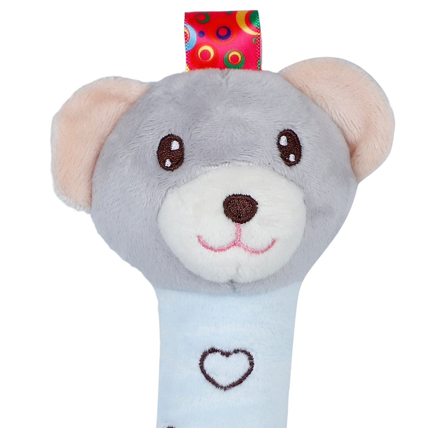 Baby Moo Puppy Love Squeaker Sound Handheld Rattle Toy - Blue