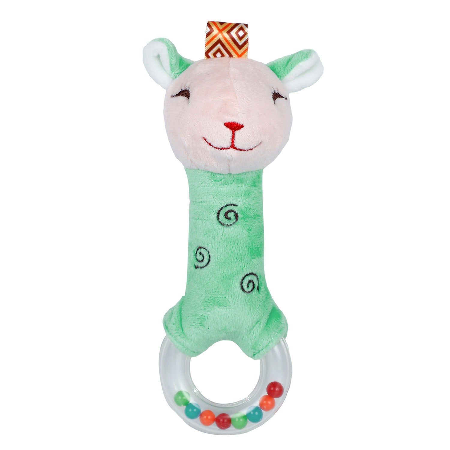 Baby Moo Lovely Animal Squeaker Sound Handheld Rattle Toy - Green