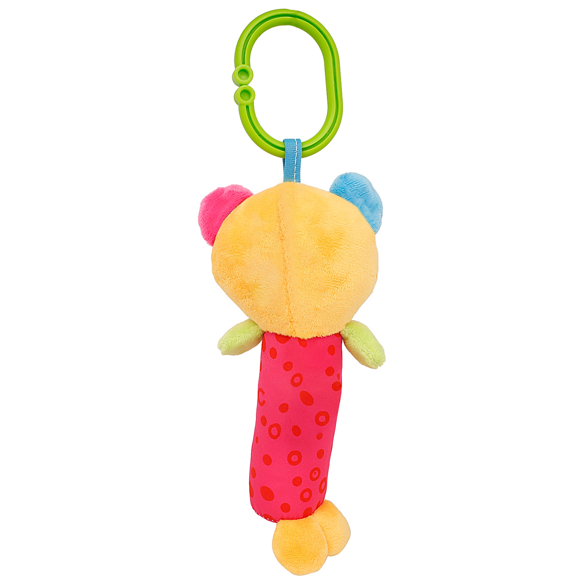 Happy Animal Orange And Pink Rattle