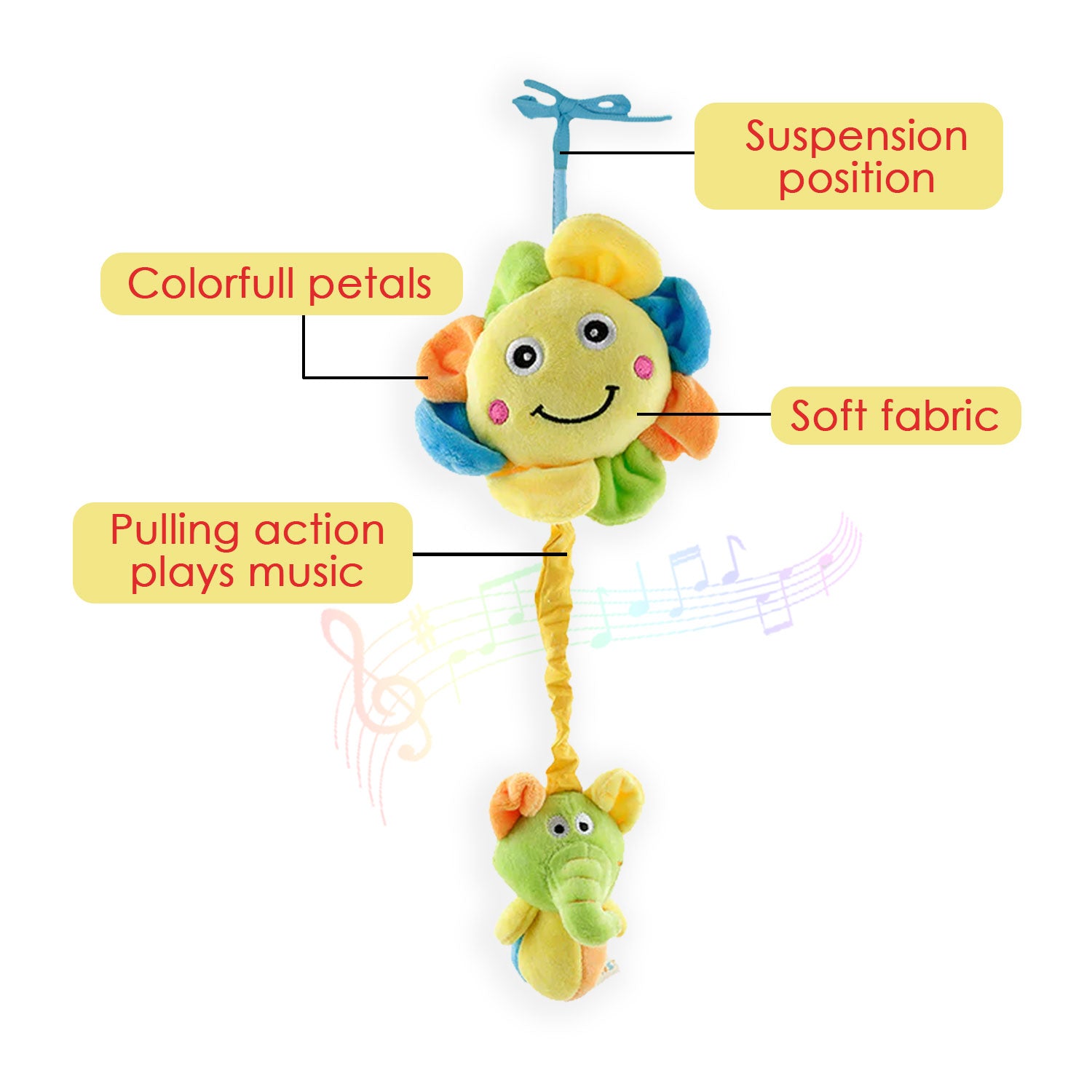 Sunflower Yellow Pulling Toy