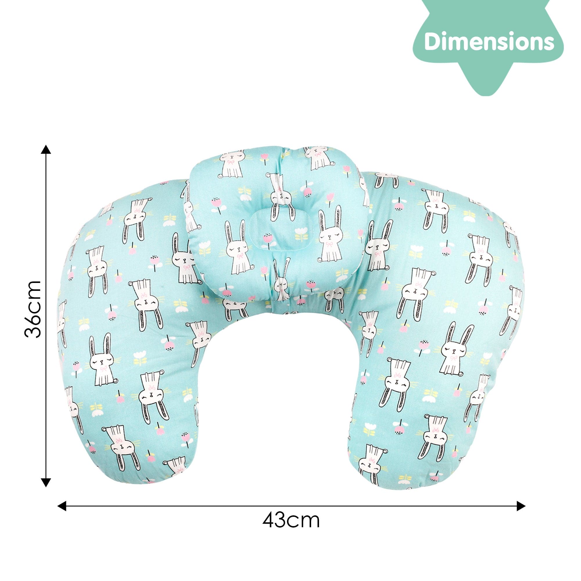 Rabbit Blue Feeding Pillow