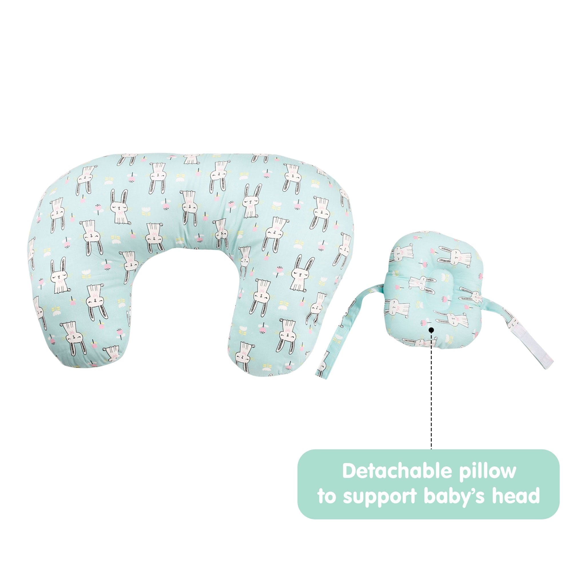 Rabbit Blue Feeding Pillow