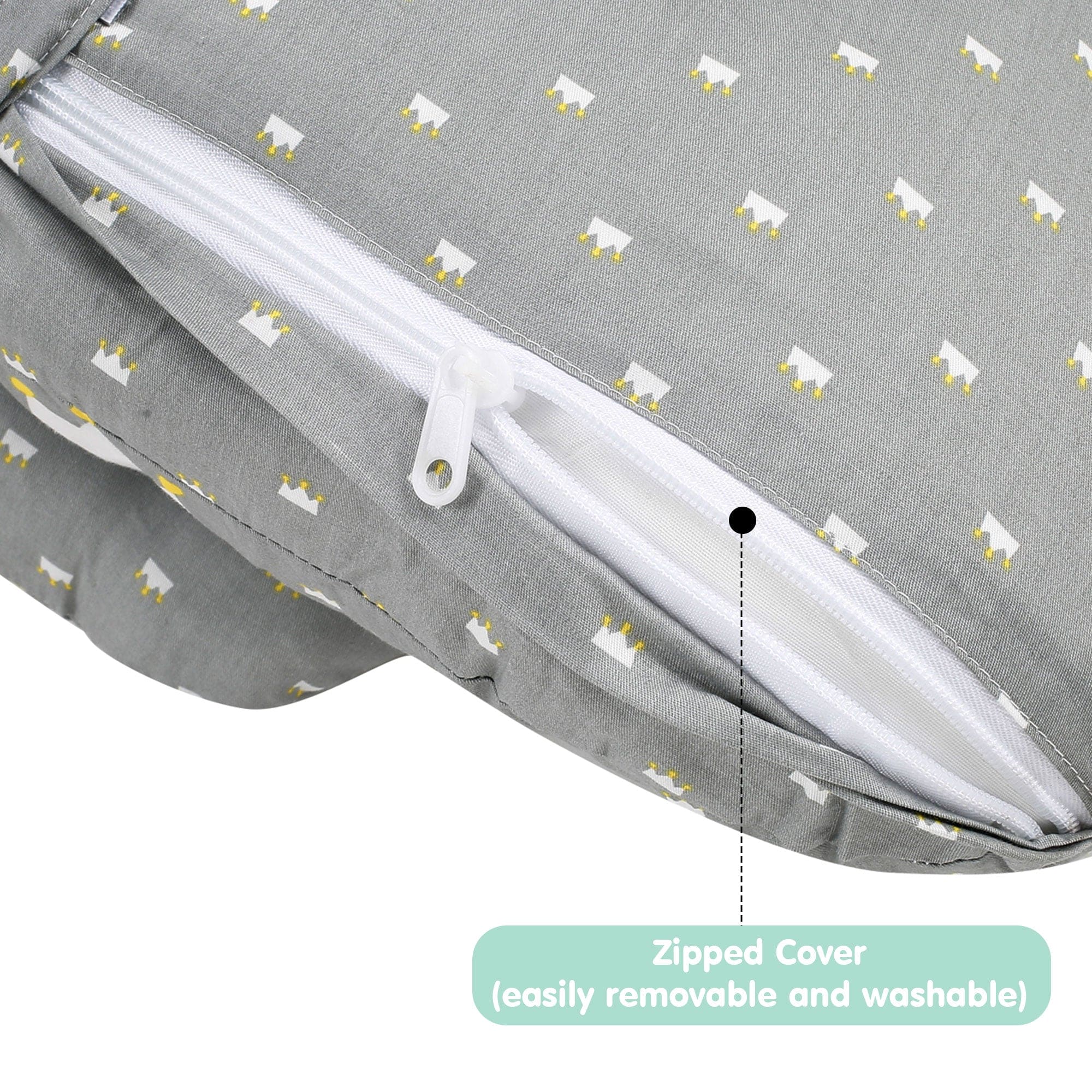 Crown Grey Feeding Pillow