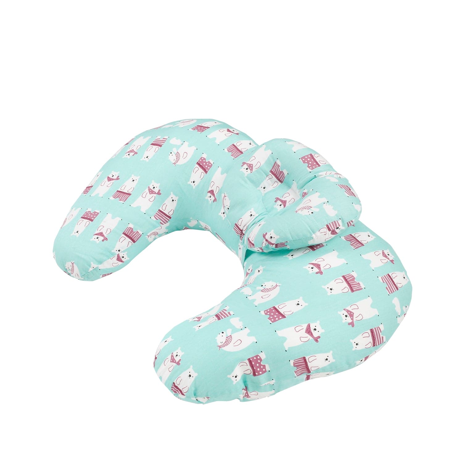 Polar Bear Sea Green Feeding Pillow