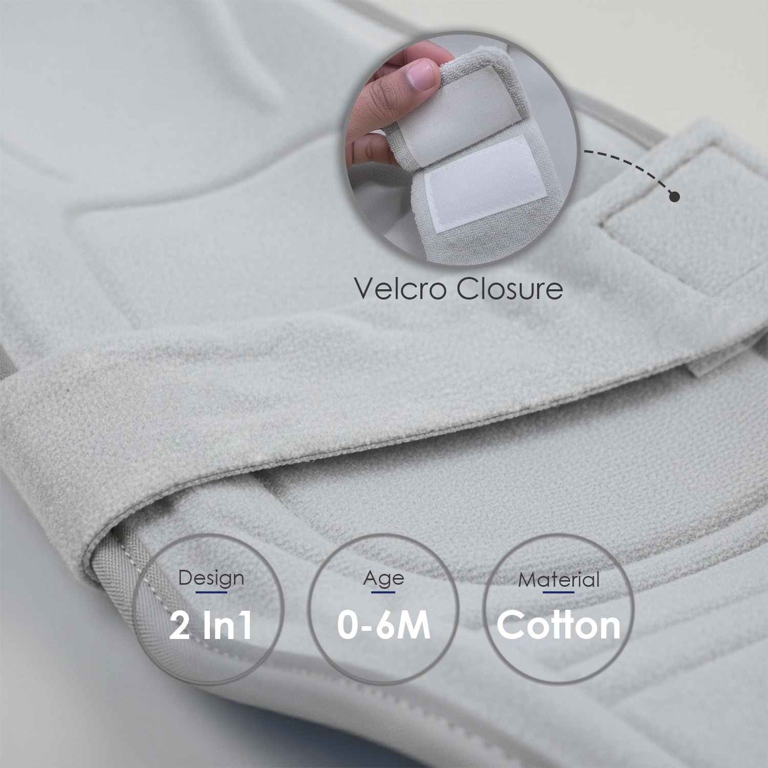 Baby Moo 2-in-1 Ergonomic Baby Carrier & Feeding Pillow - Grey