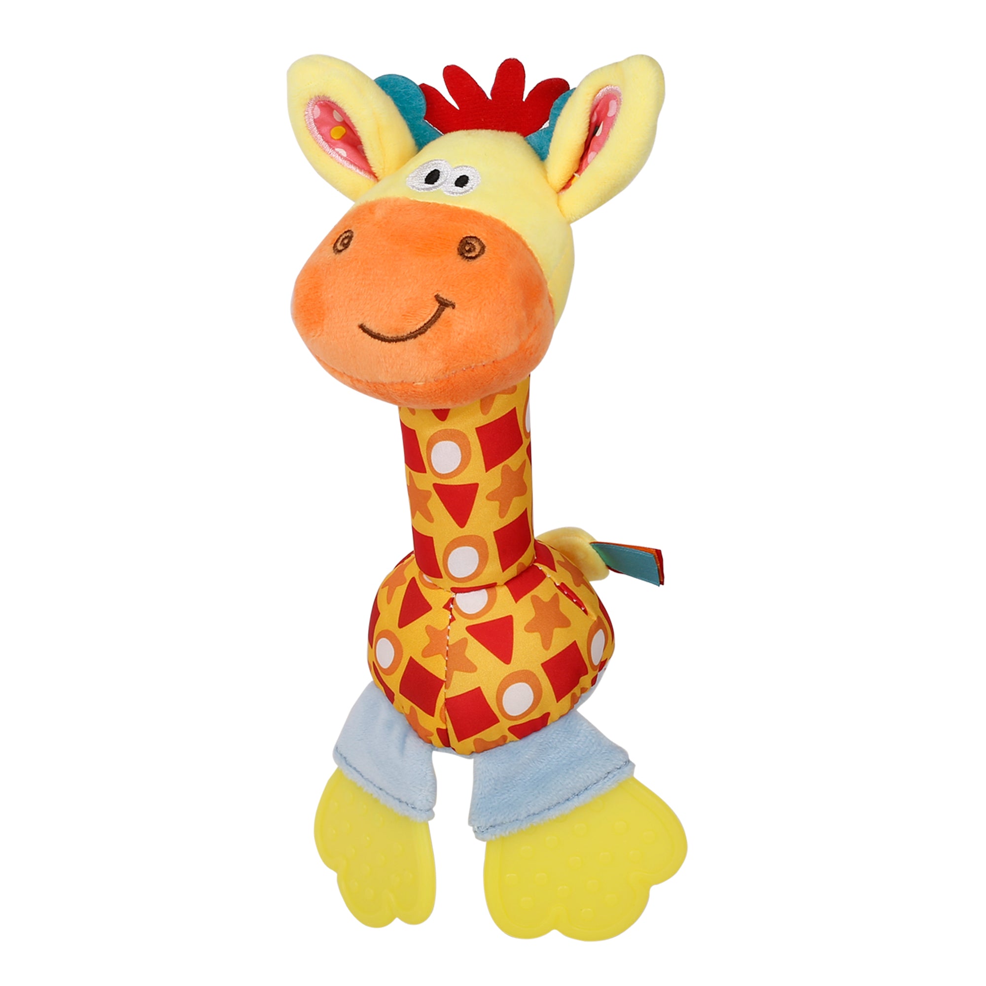 Giraffe Multicolour Soft Rattle With Teether