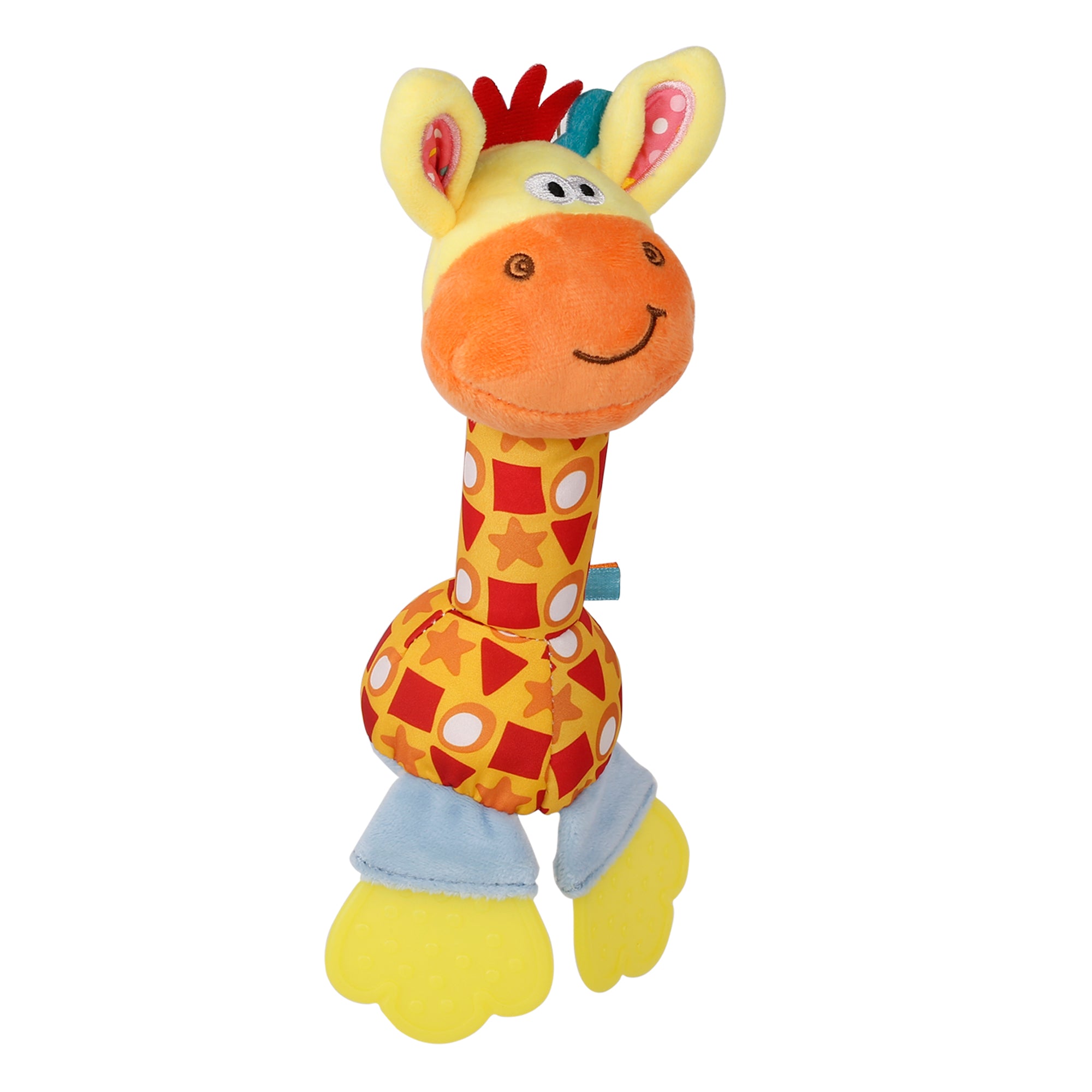 Giraffe Multicolour Soft Rattle With Teether