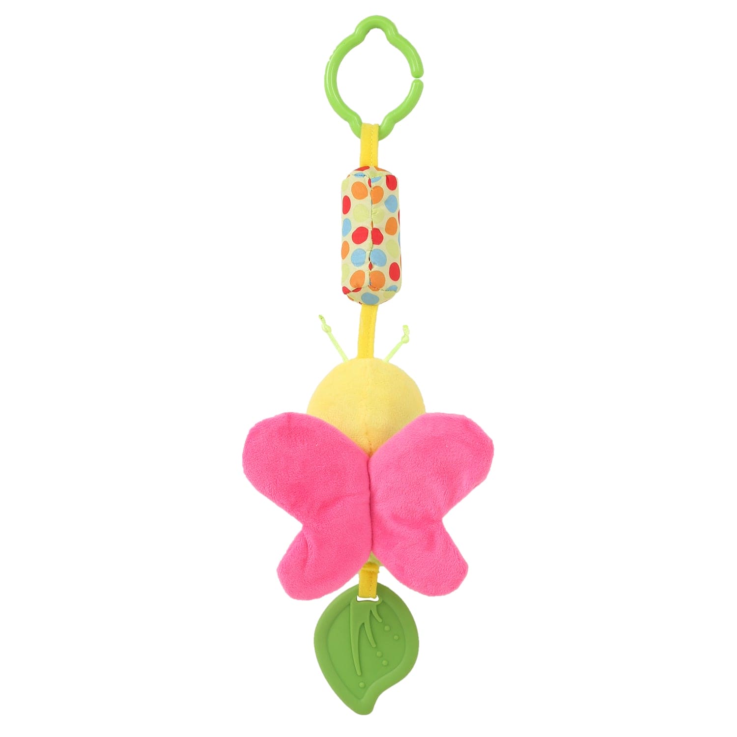 Butterfly Pink Hanging Musical Toy / Wind Chime With Teether