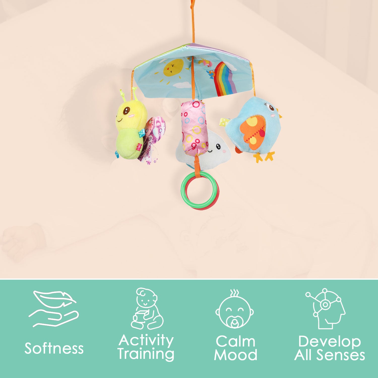 Chirpy Birdies Multicolour Musical Cot Mobile