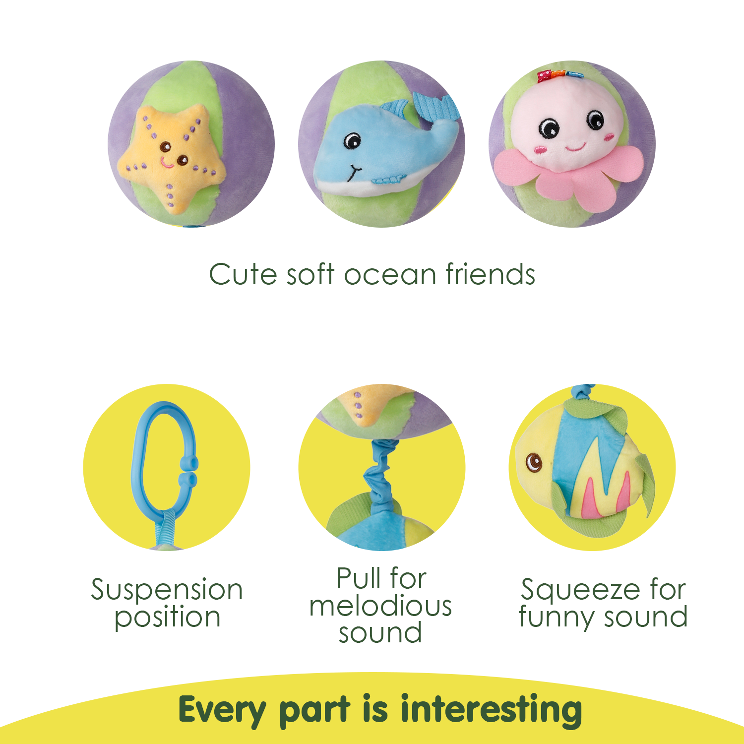 Ocean Friends Multicolour Pulling Toy