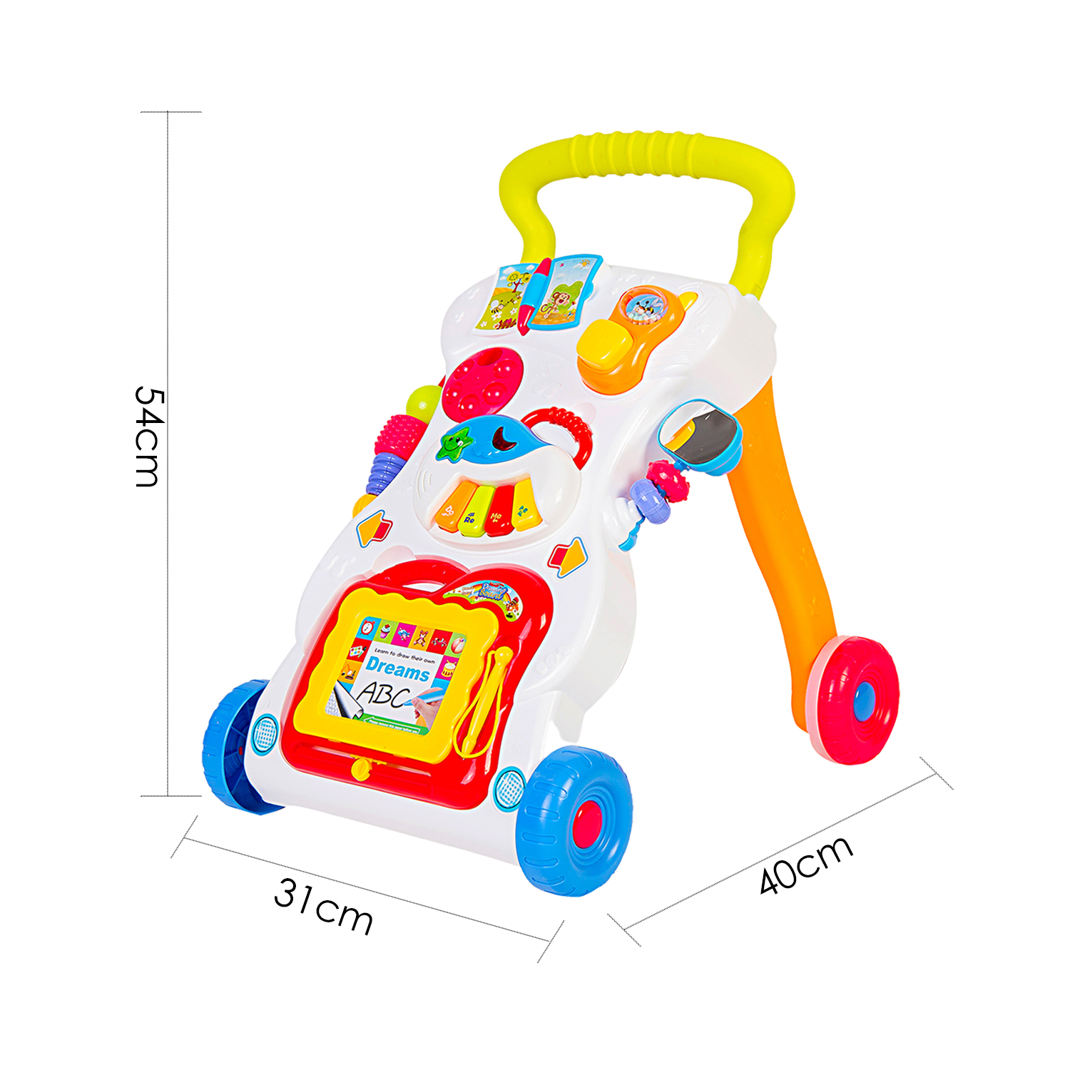 First Walk Musical Baby Walker Red And Blue