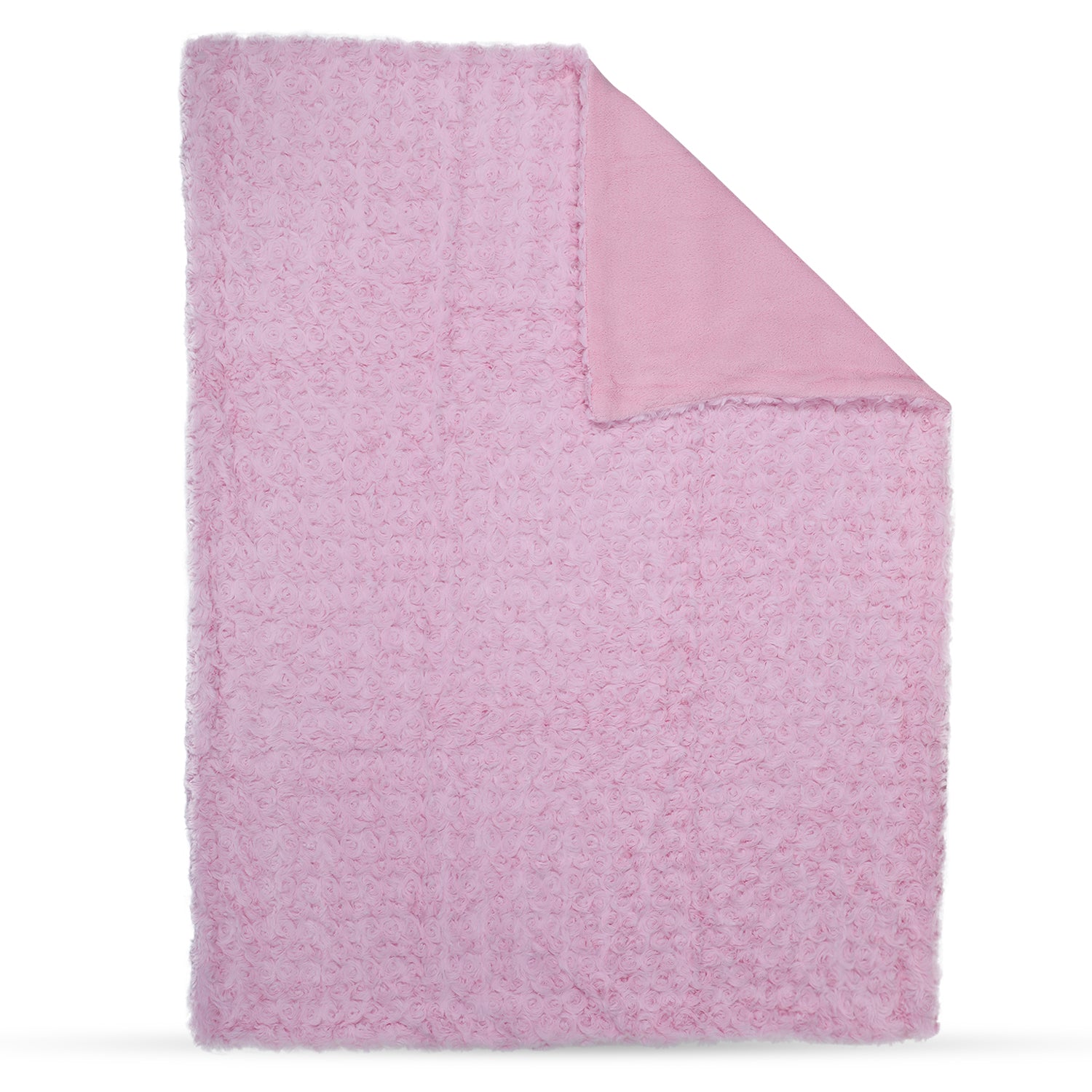 Baby Moo Swirl Fur Luxurious Blanket - Pink - Baby Moo