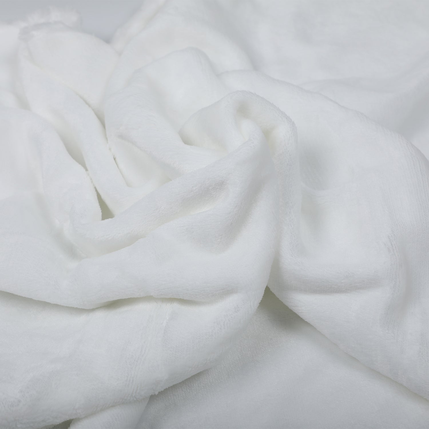 Baby Moo Swirl Fur Luxurious Blanket - White - Baby Moo