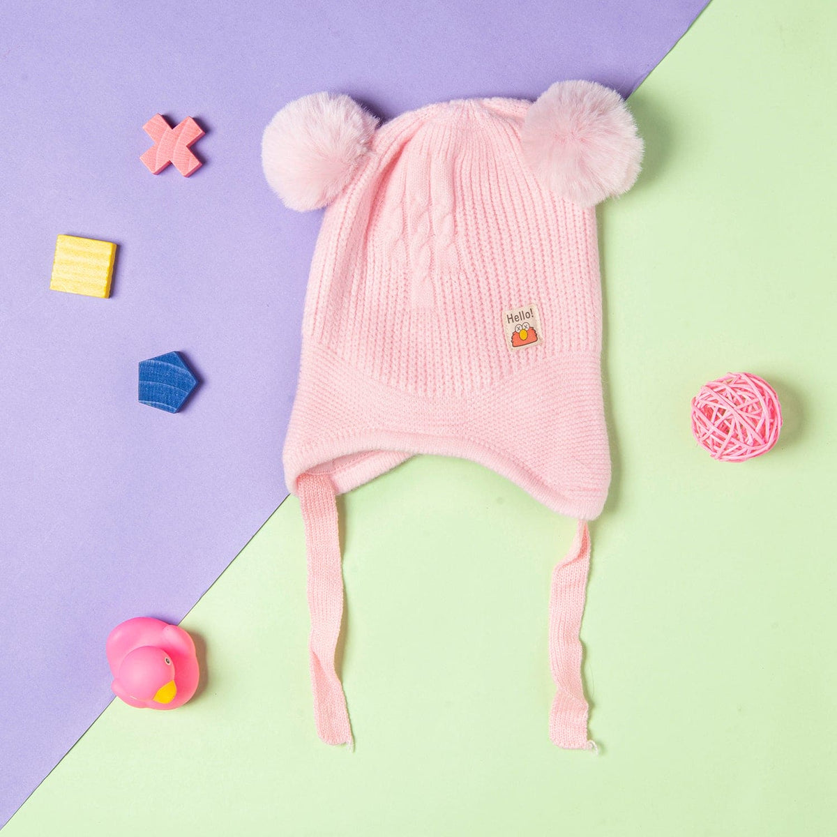 Baby Moo Knit Woollen Cap Adorable Ear Protection