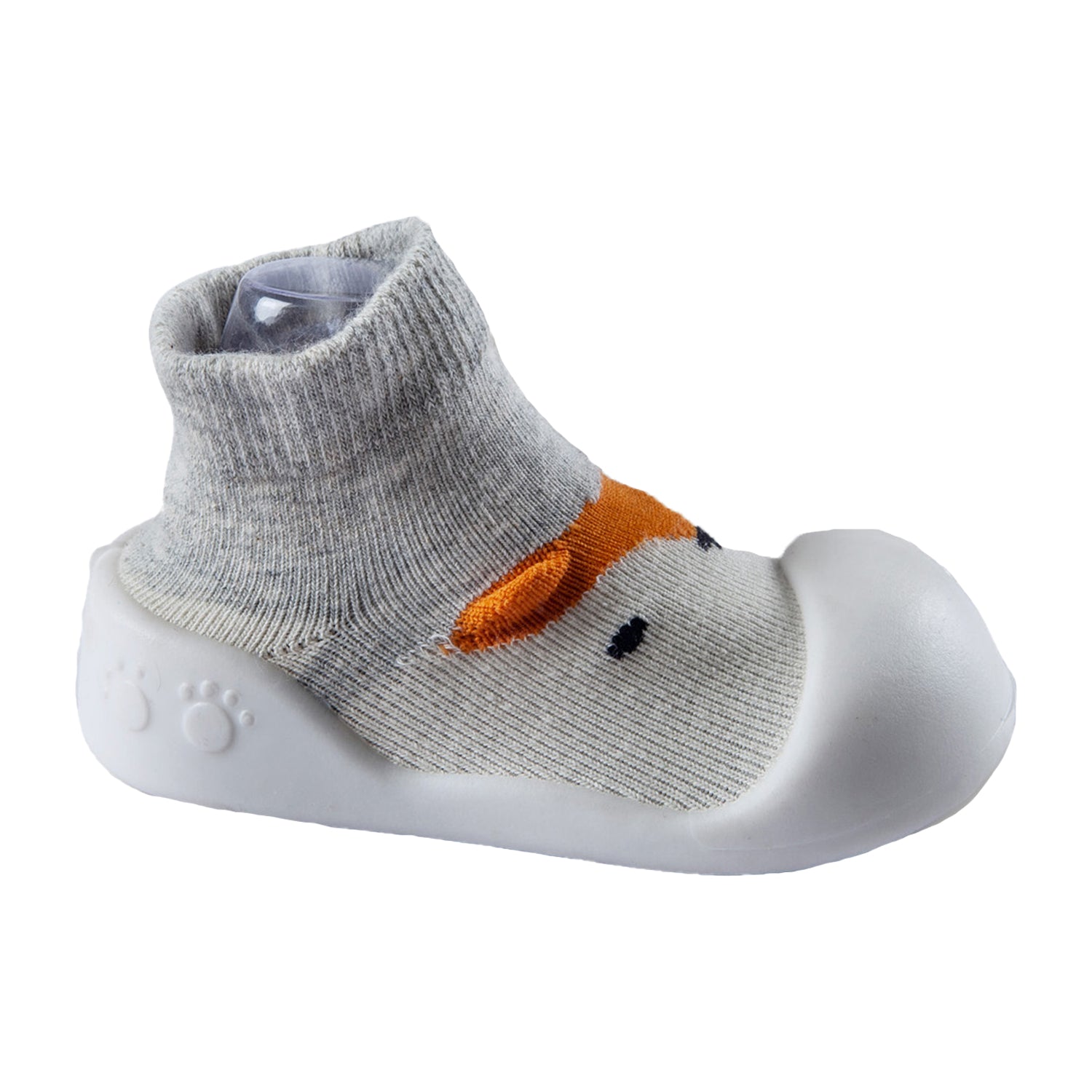 Newborn Anti-Skid Rubber Sole Slip-On Shoes Fox - Grey
