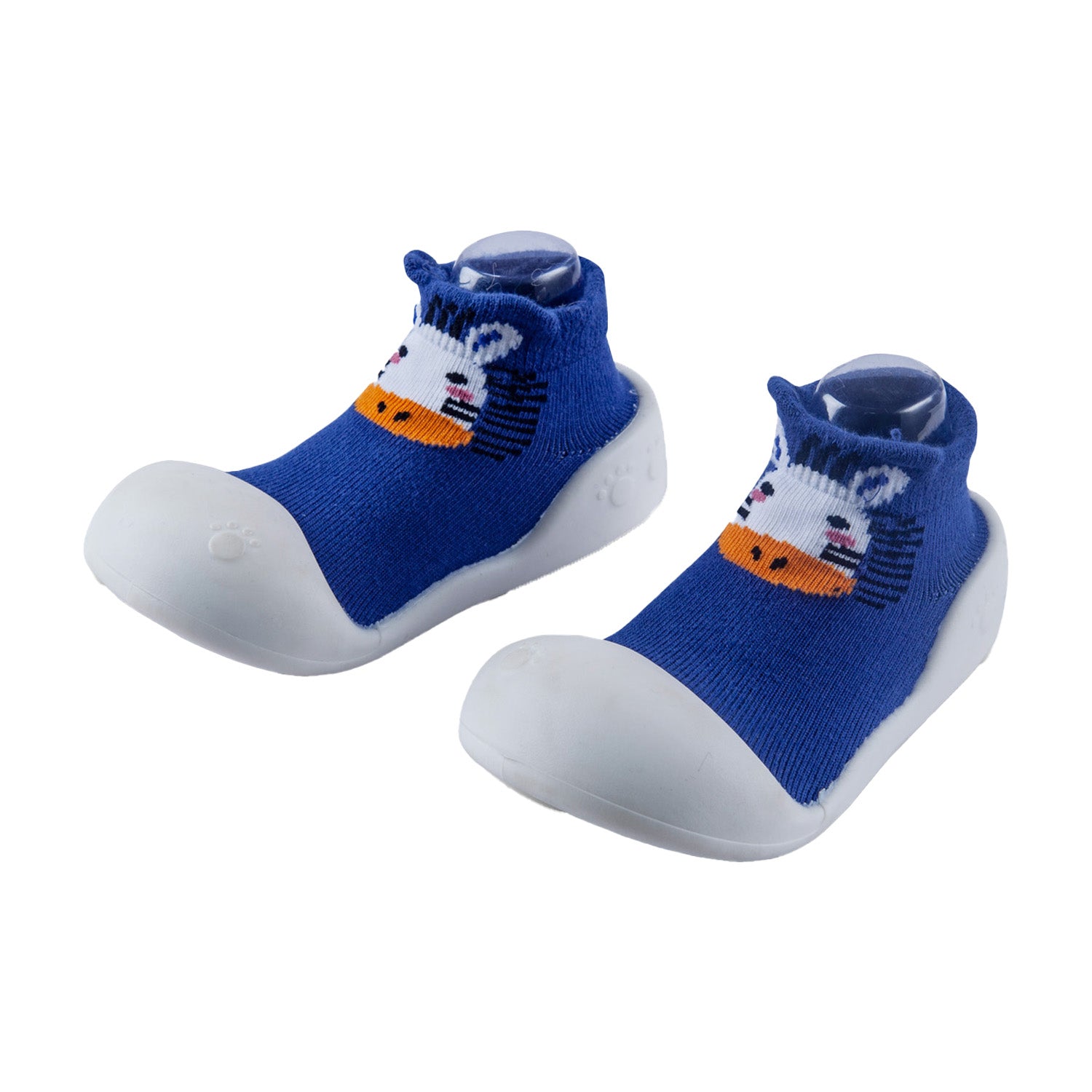 Newborn Anti-Skid Rubber Sole Slip-On Shoes Cat - Blue
