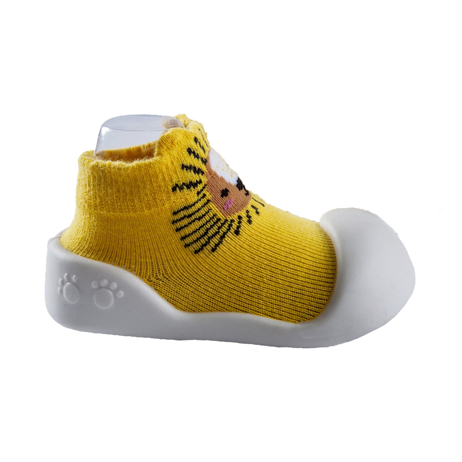 Newborn Anti-Skid Rubber Sole Slip-On Shoes Lion - Yellow