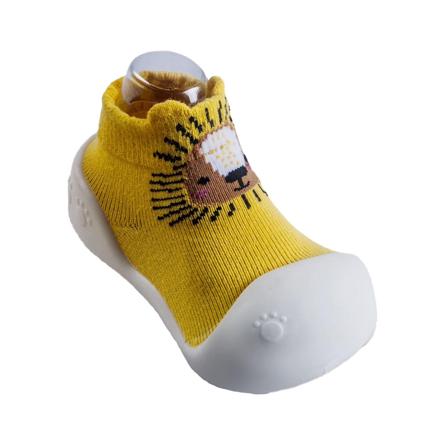 Newborn Anti-Skid Rubber Sole Slip-On Shoes Lion - Yellow