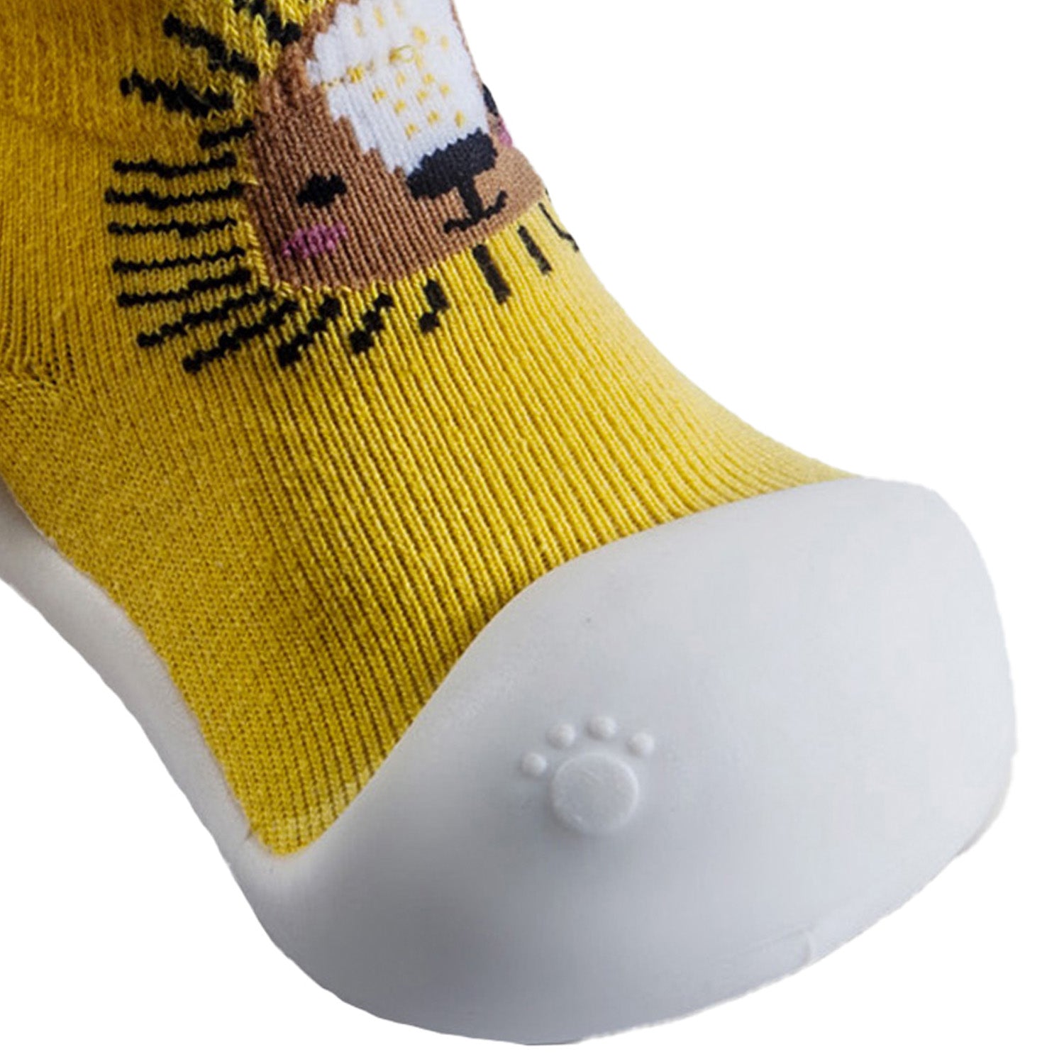 Newborn Anti-Skid Rubber Sole Slip-On Shoes Lion - Yellow