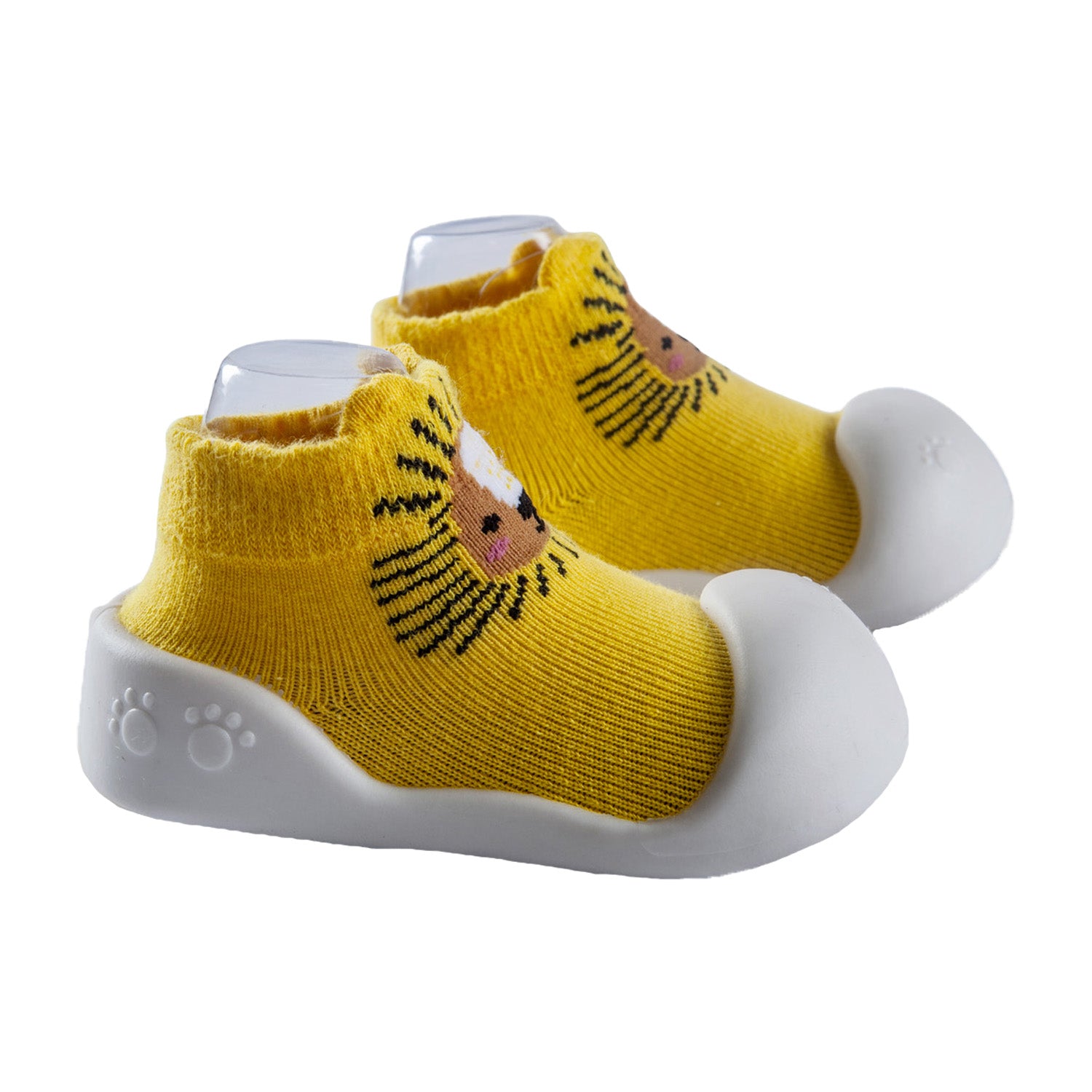 Newborn Anti-Skid Rubber Sole Slip-On Shoes Lion - Yellow