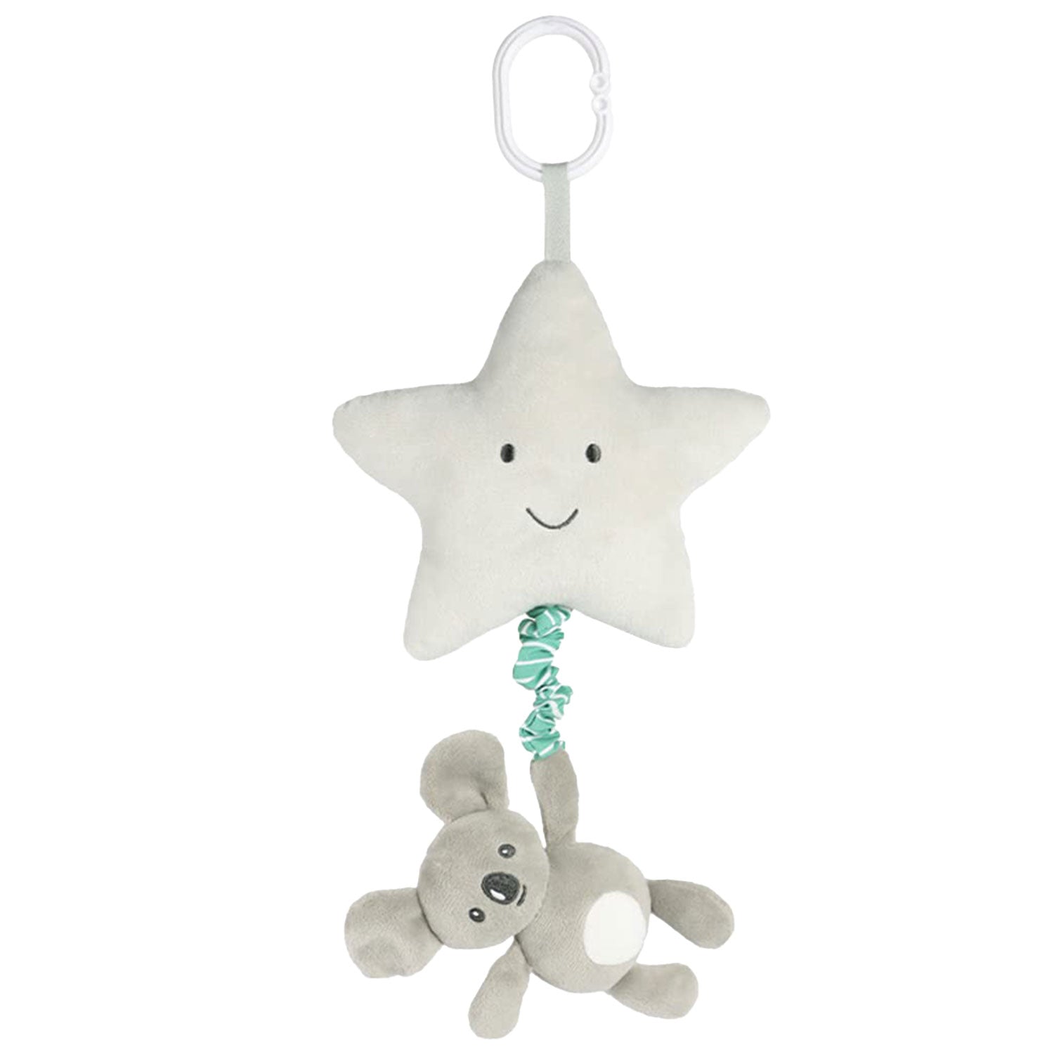 Baby Moo Smiling Star Hanging Musical Pulling Toy - Grey