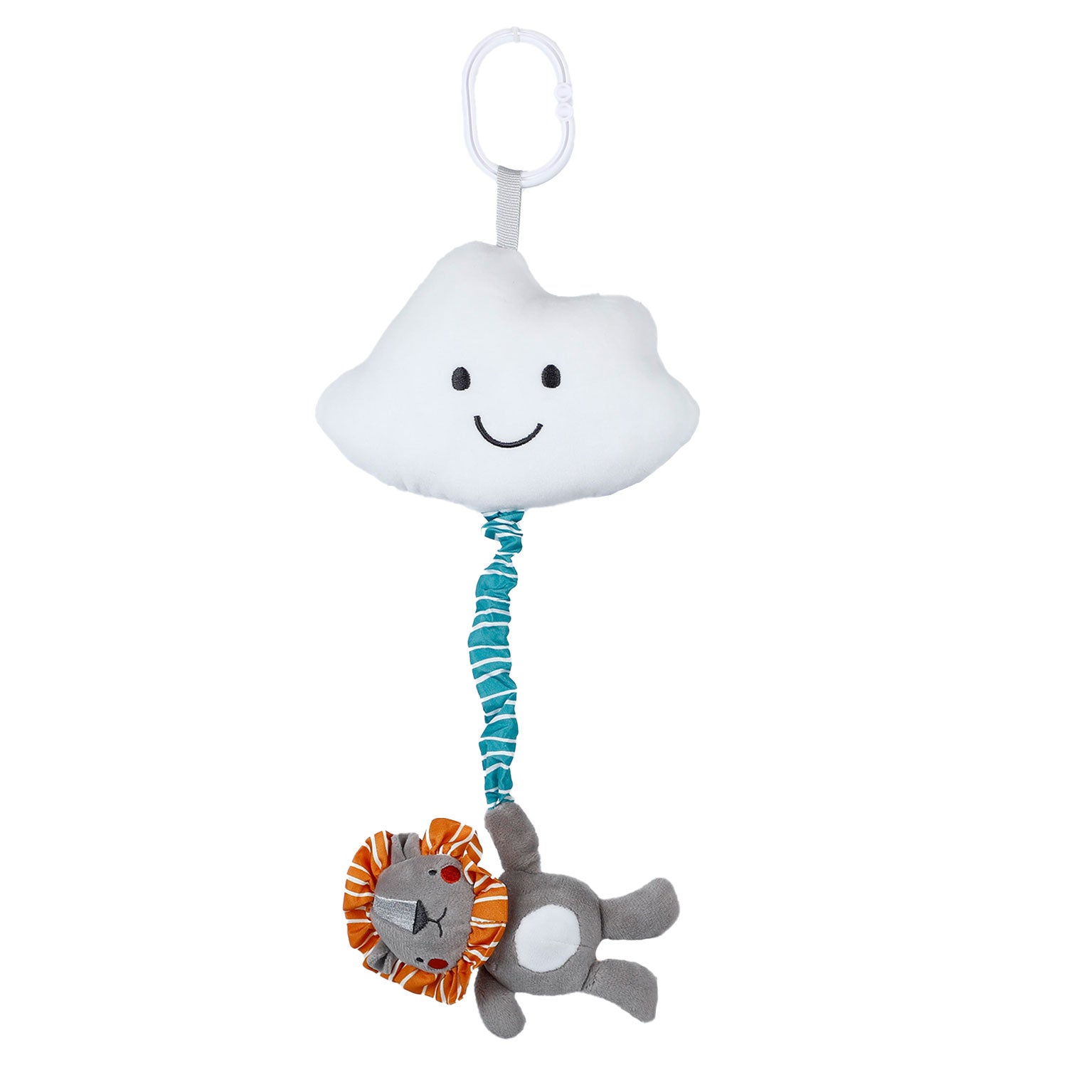 Baby Moo Smiling Cloud Hanging Musical Pulling Toy - Grey