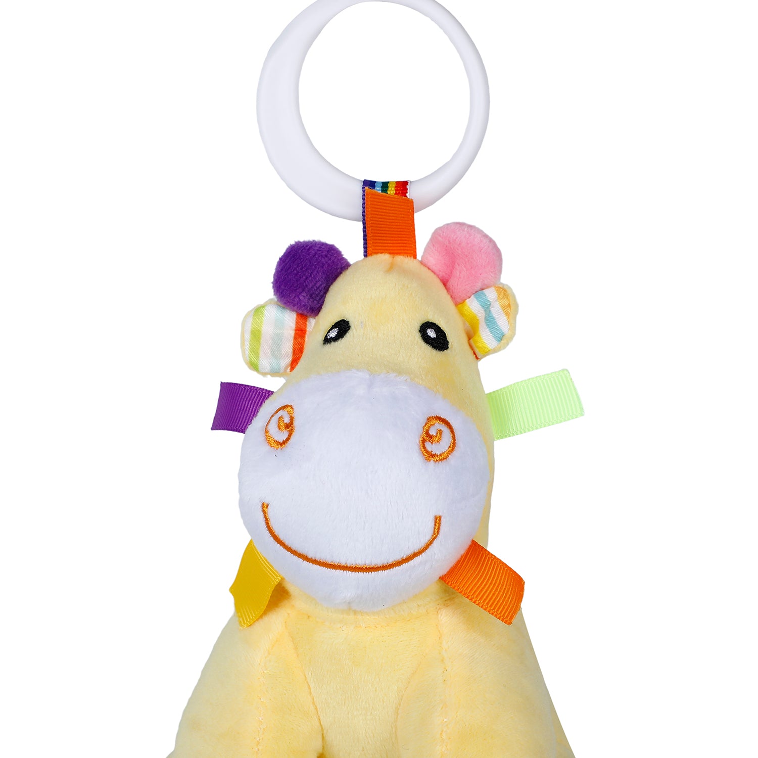 Baby Moo Baby Giraffe Hanging Musical Pulling Toy - Yellow