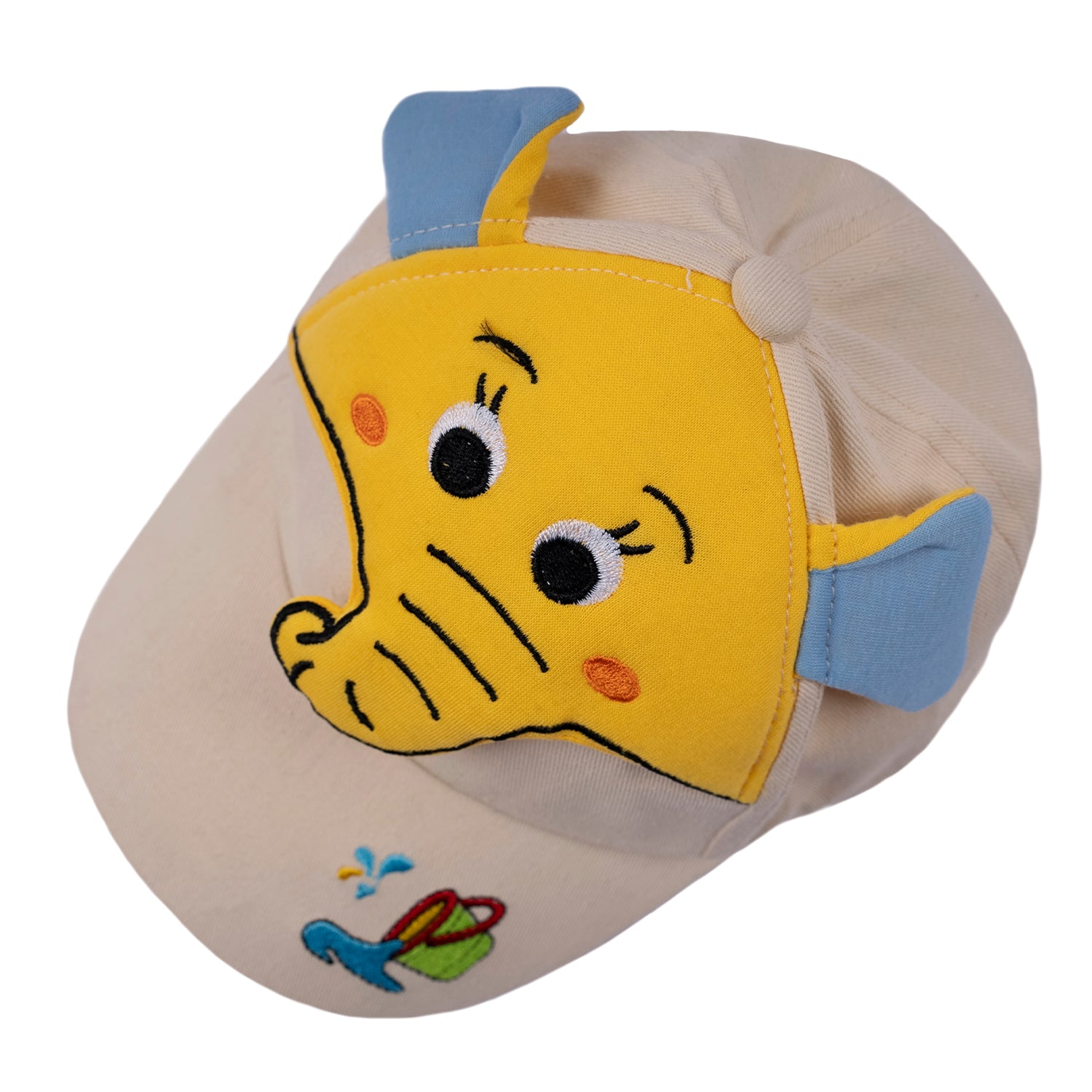Baby Moo 3D Elephant Cartoon Character Cap - Beige, Yellow