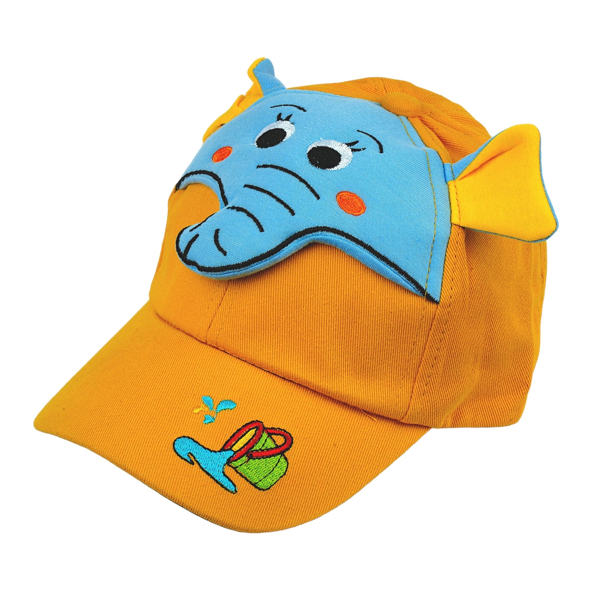 Baby Moo 3D Elephant Cartoon Character Cap - Yellow, Blue