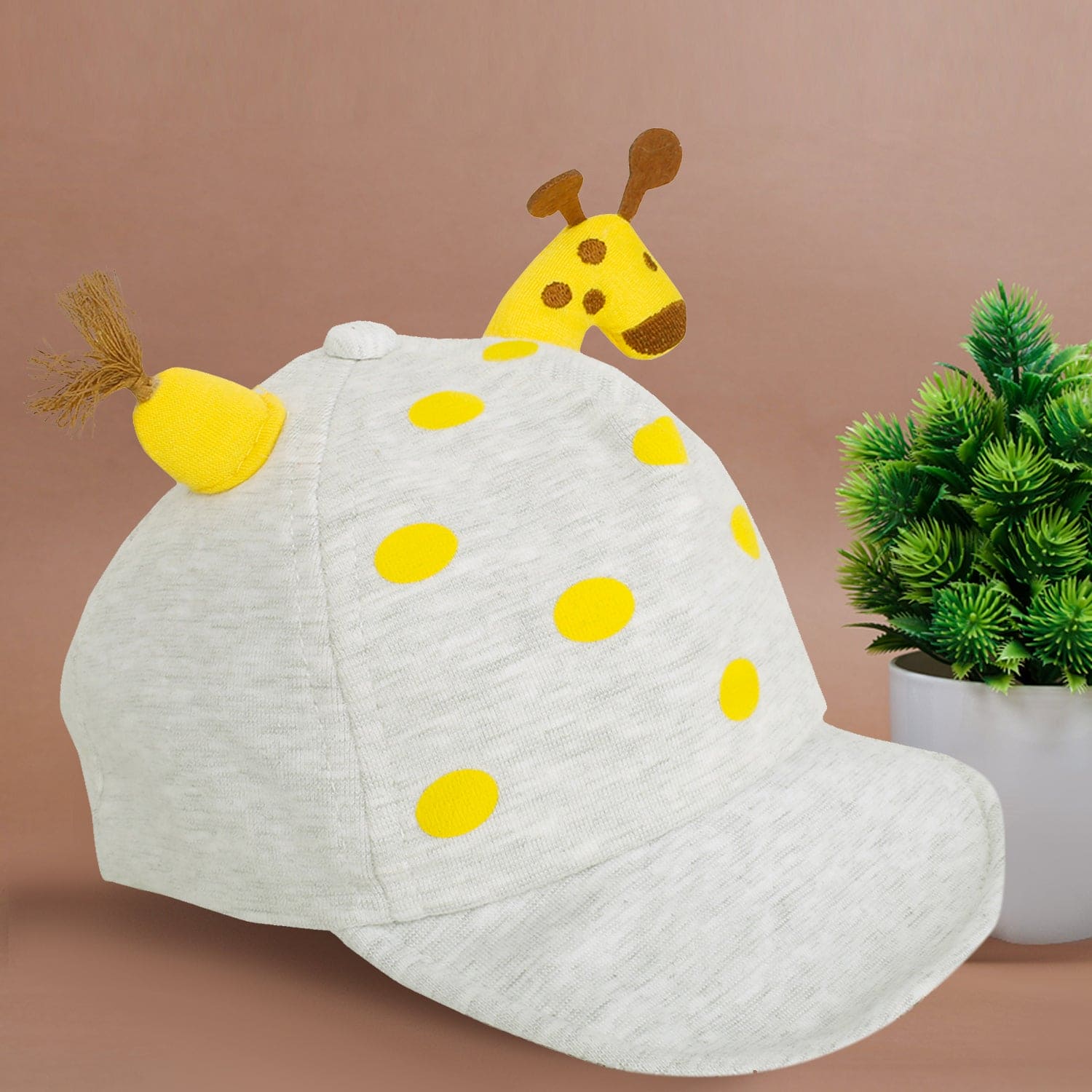 Baby Moo 3D Giraffe Grey Cap