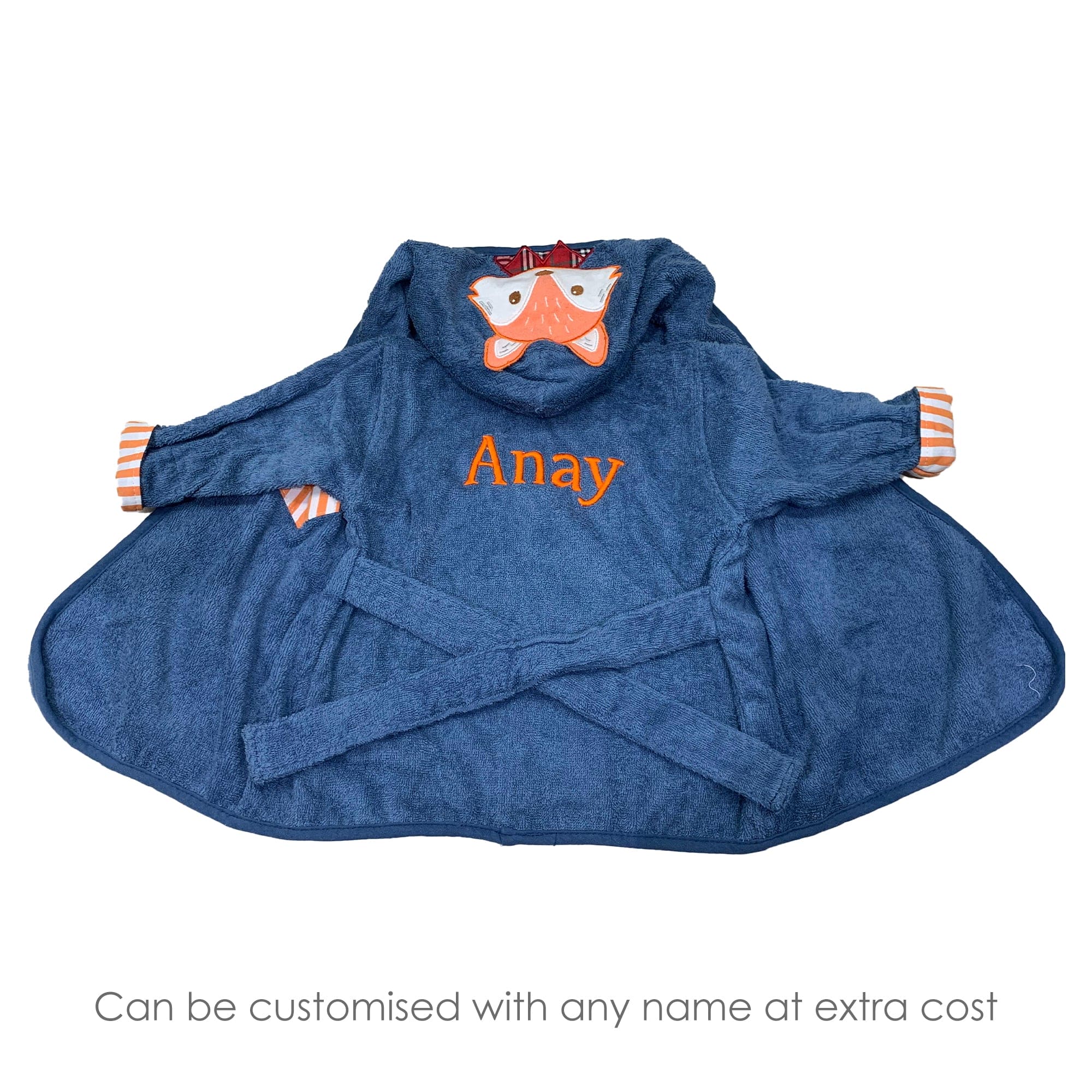 Orange Stripe Blue Star Bathrobe