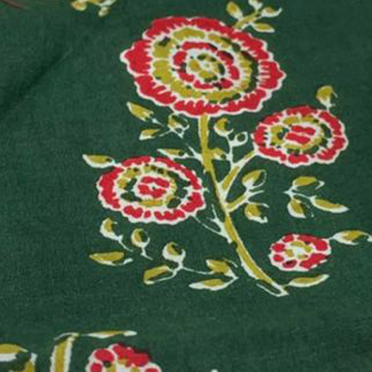 Baby Moo Rose Print Ethnic Kurta Pyjama Set - Green