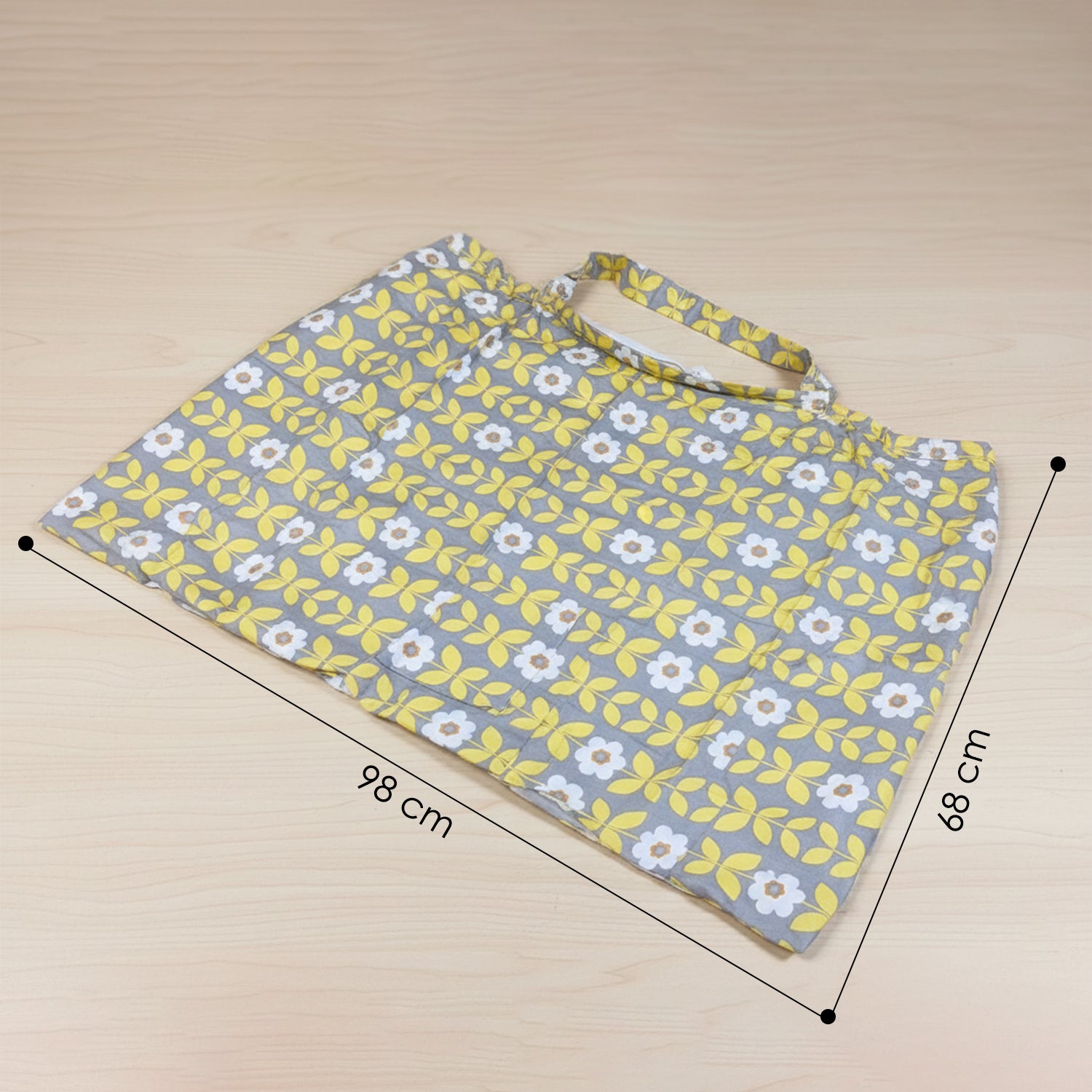 Baby Moo Floral Infant Feeding Nursing Cover - Yellow