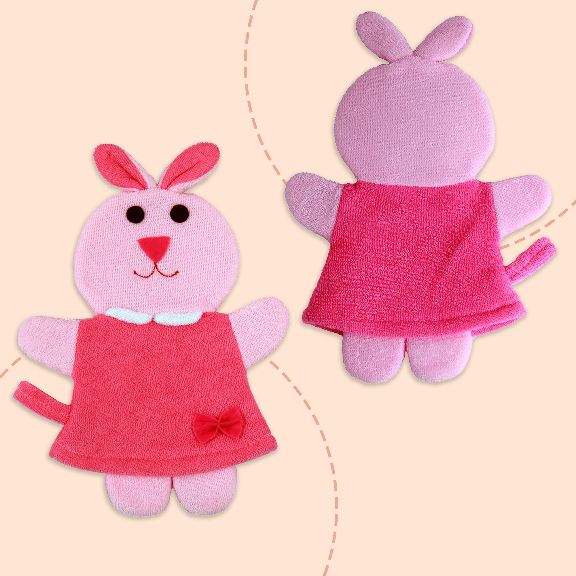 Animal Pink Cartoon Bath Glove