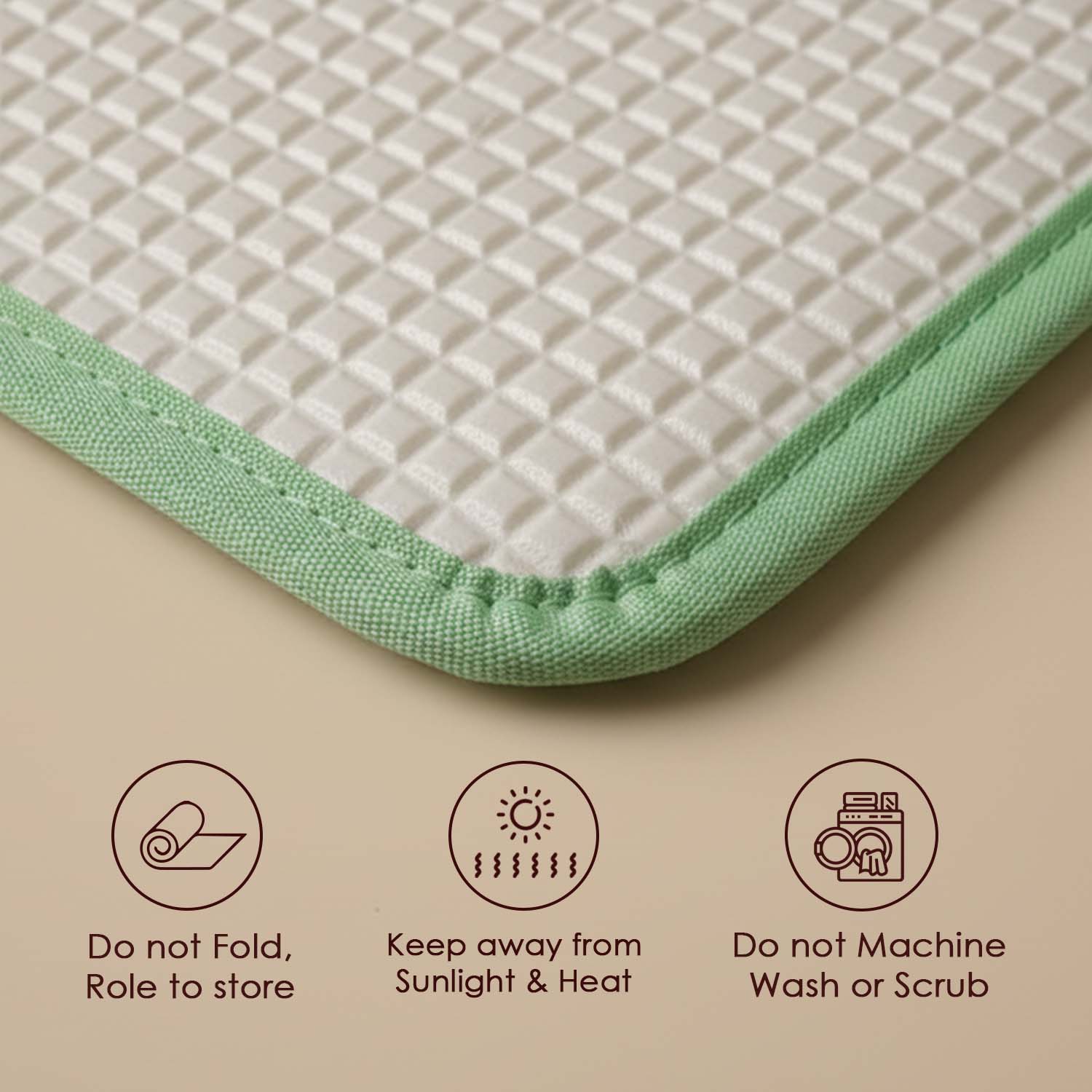 Baby Moo Elephant Giraffe Friends Air Filled Waterproof Massage Mat - Green